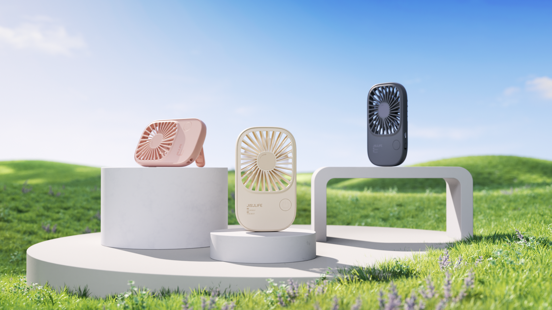 Hanging neck fan，c4d，octane，