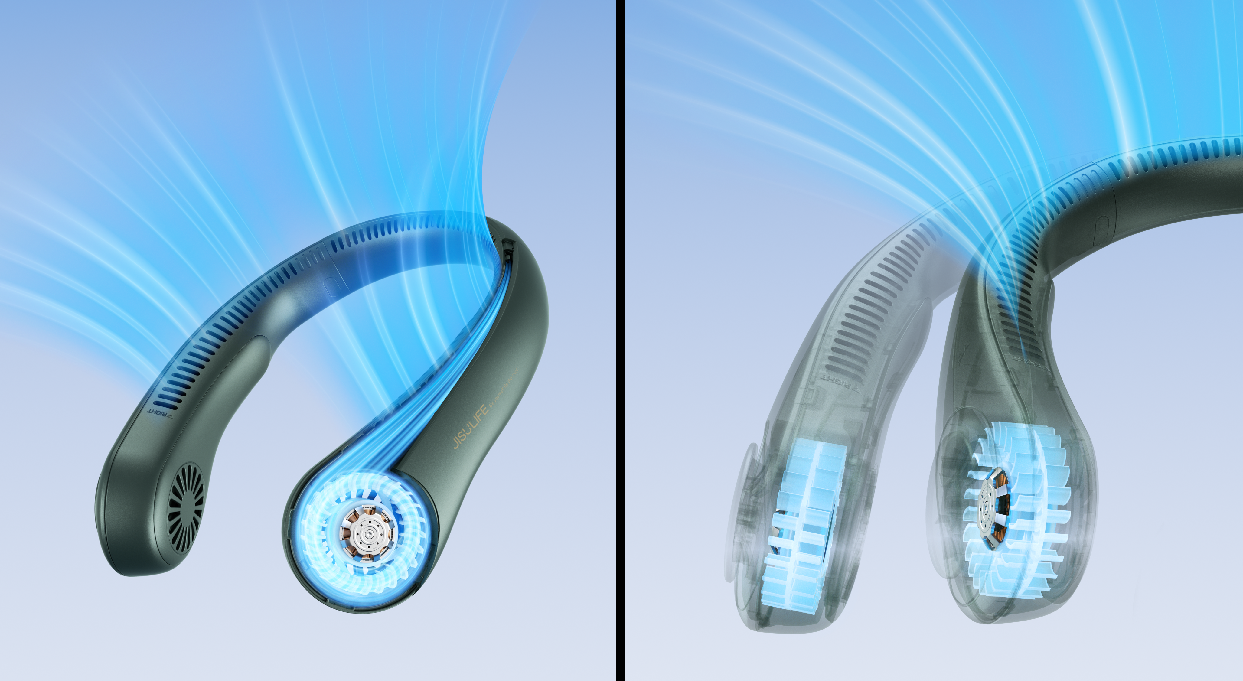 Hanging neck fan，c4d，octane，