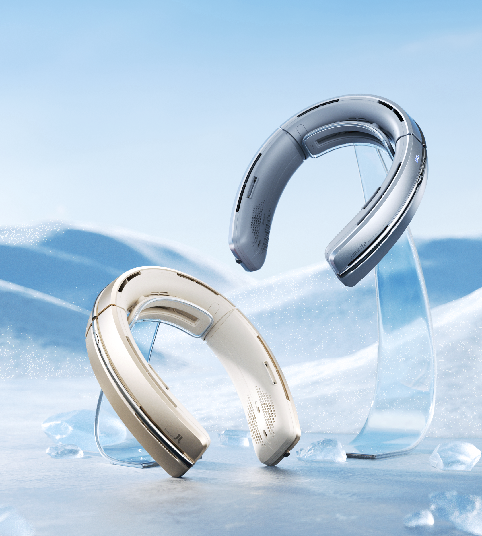 Hanging neck fan，c4d，octane，