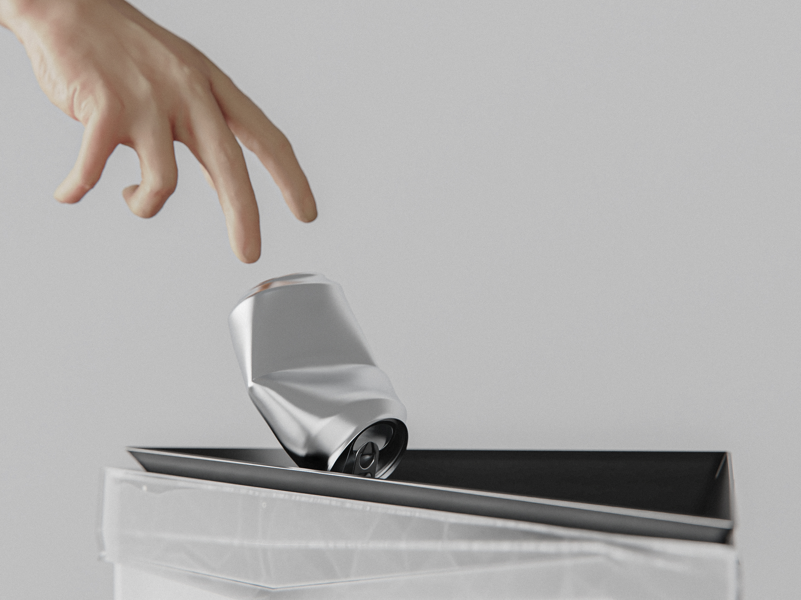 trash can，boollooc，curve，