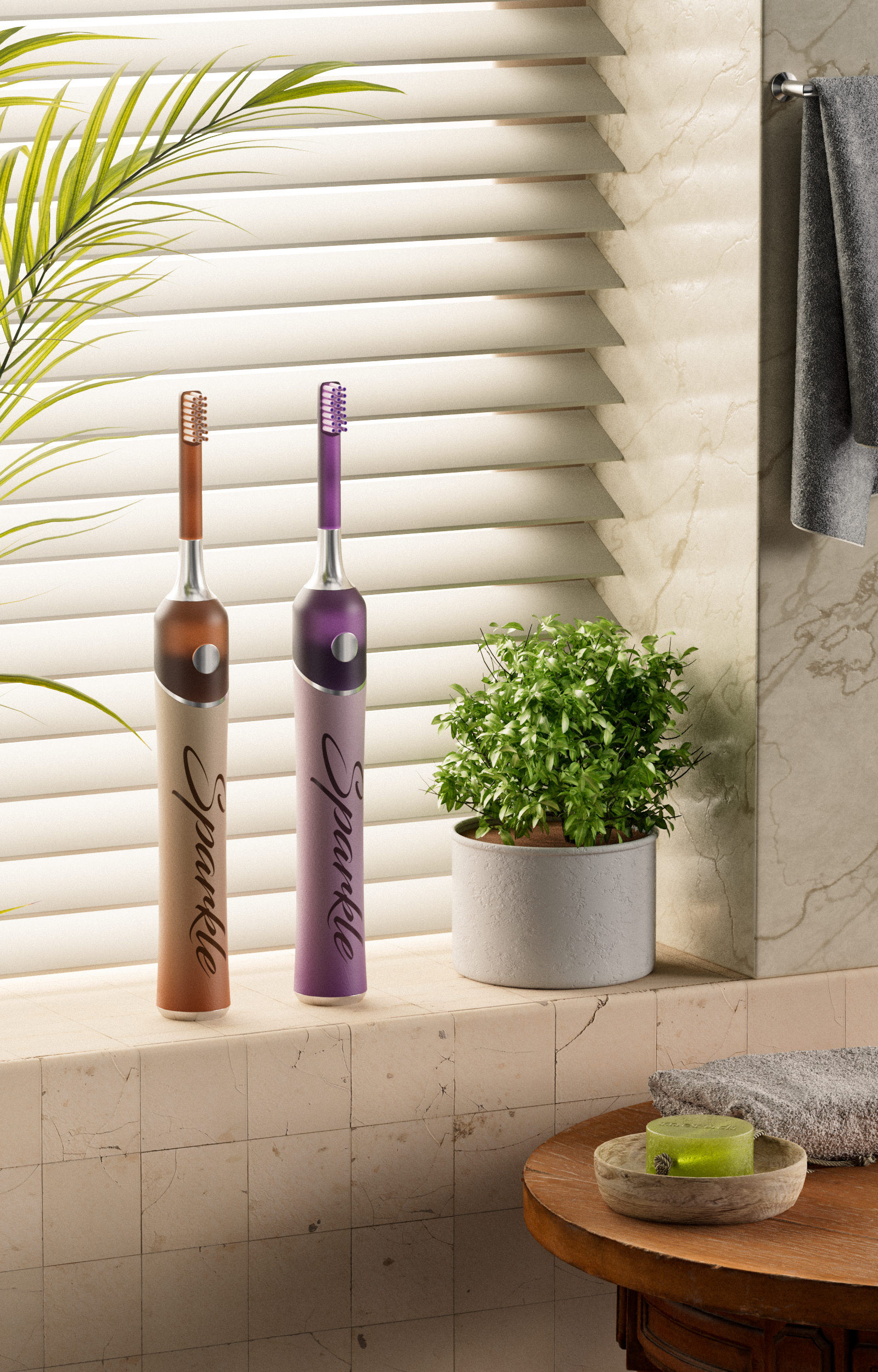 Sparkle Electric，toothbrush，packing design，