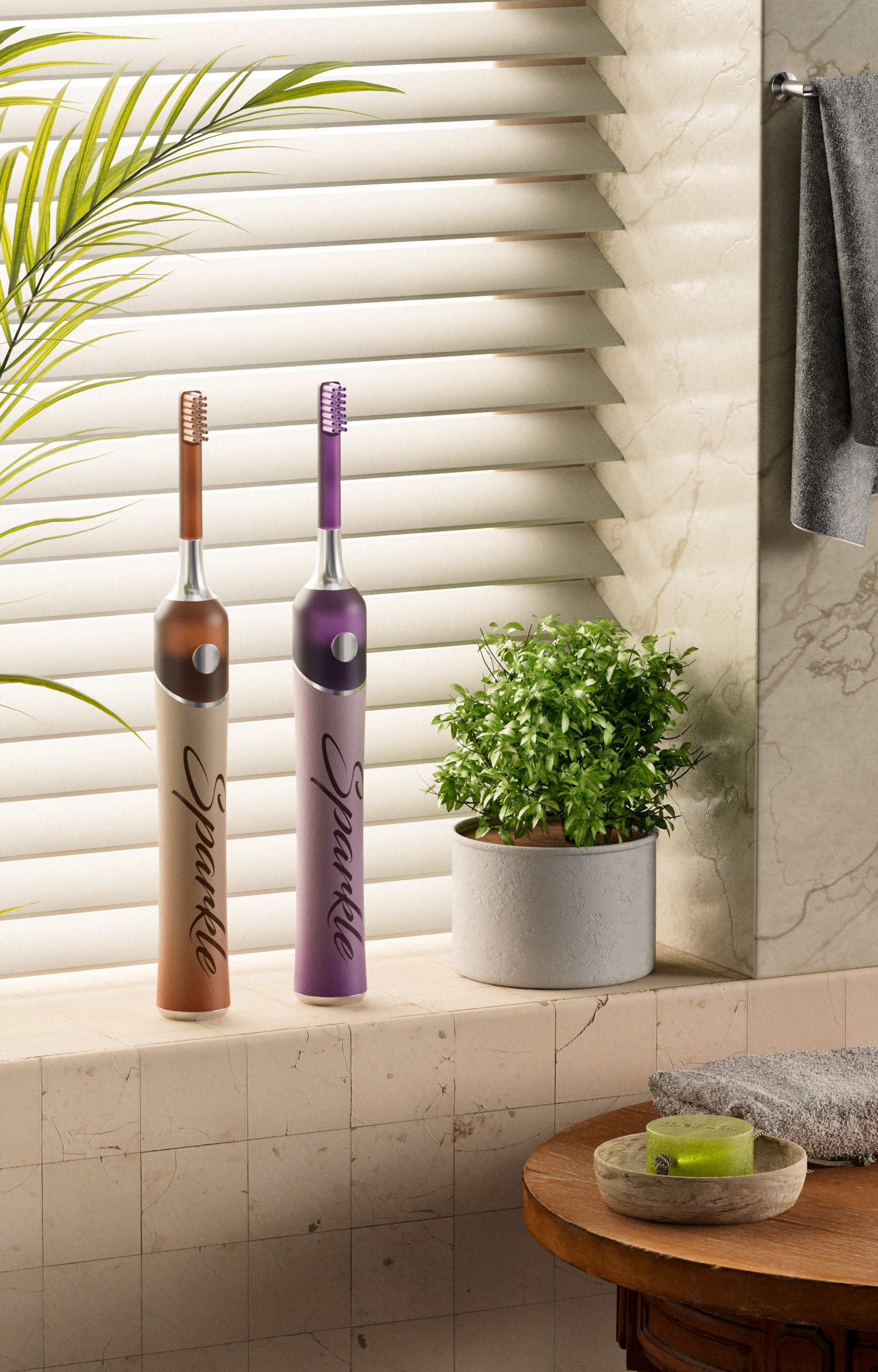 Sparkle Electric，toothbrush，packing design，