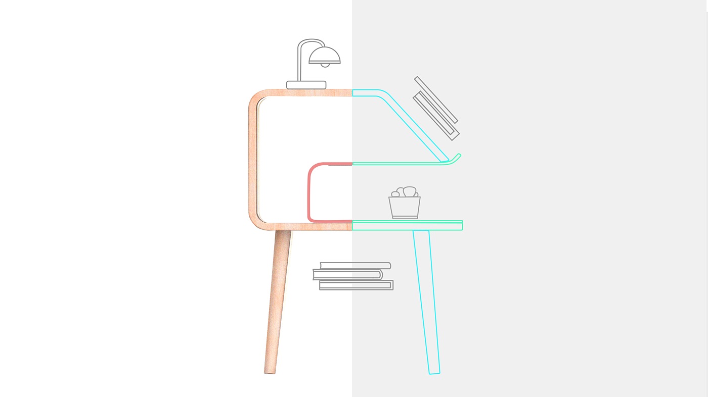 bedside cupboard，Side space，furniture design ，