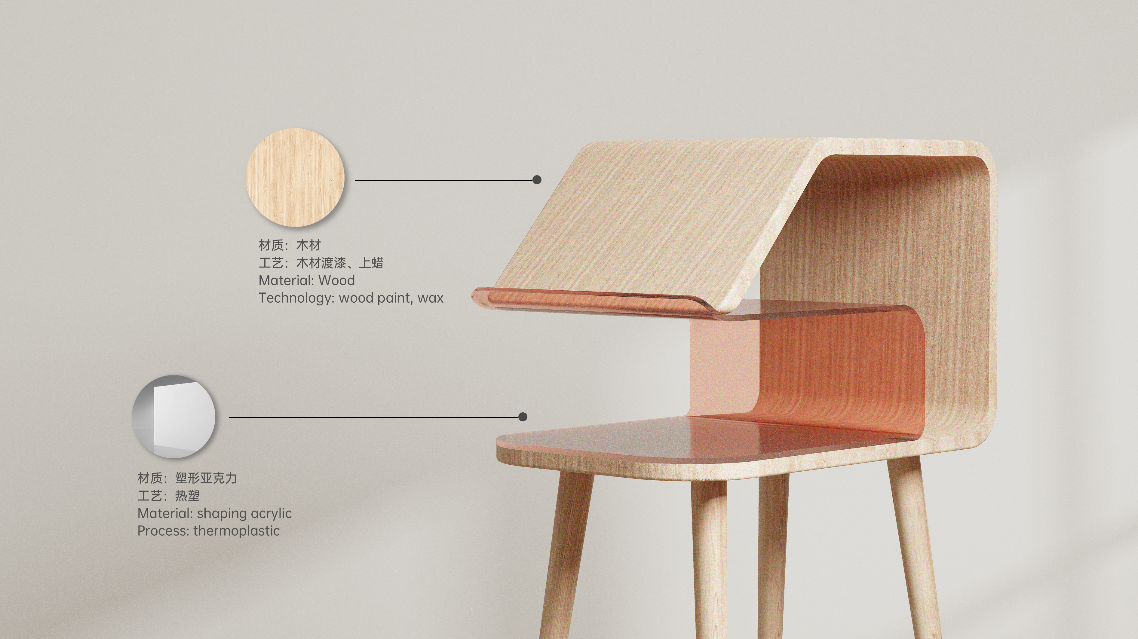 bedside cupboard，Side space，furniture design ，
