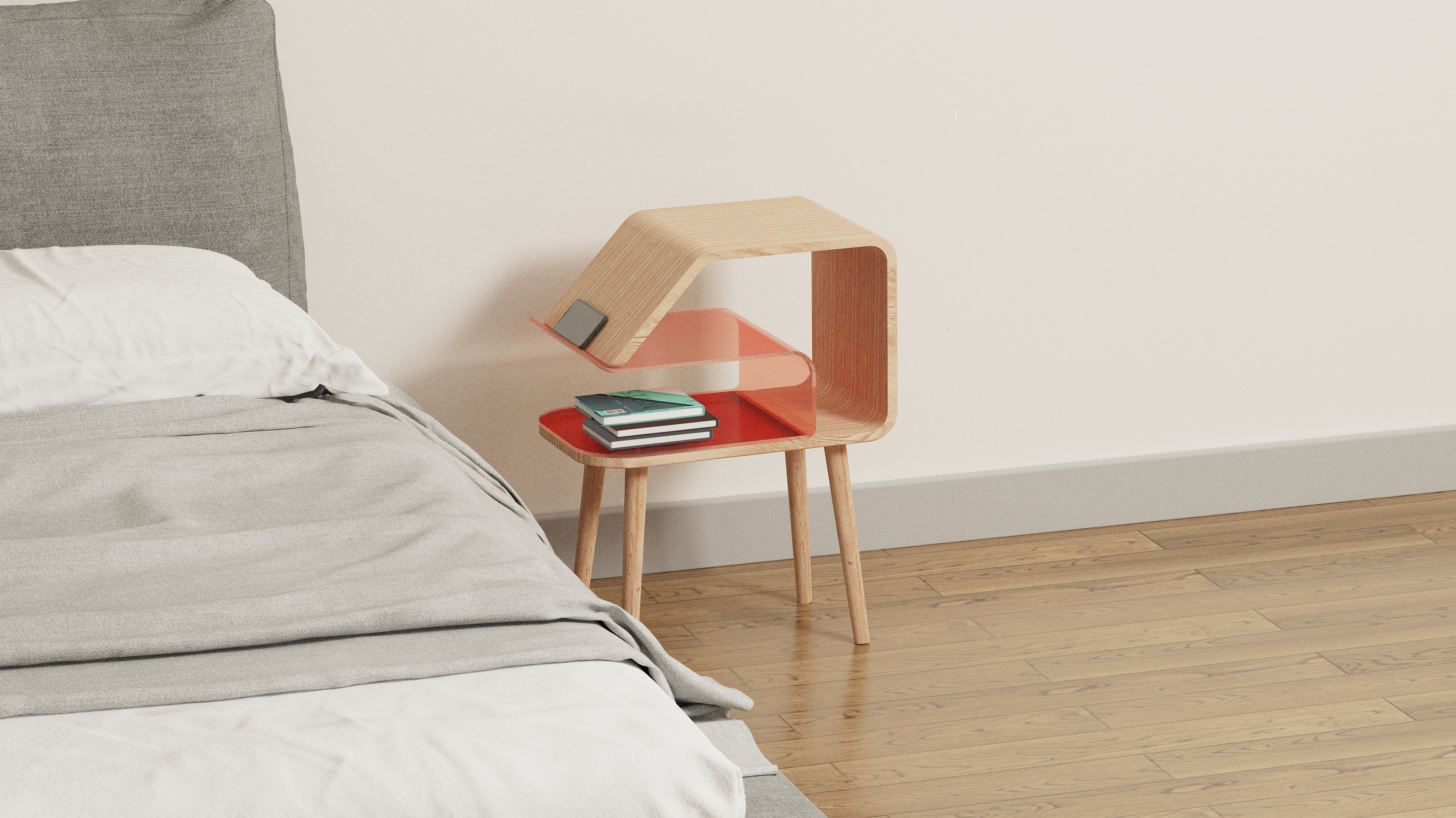 bedside cupboard，Side space，furniture design ，