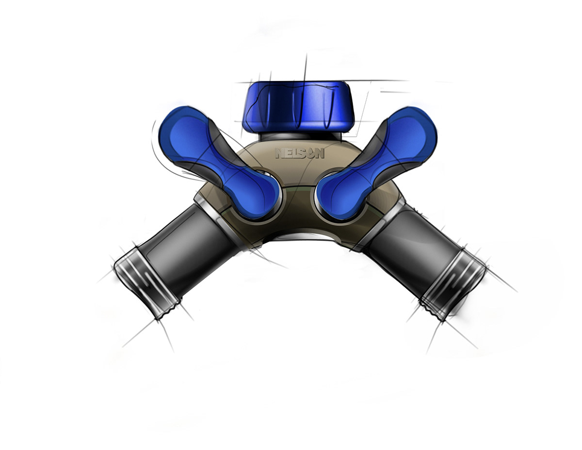 Hand drawn，Hose，injector，Nelson，