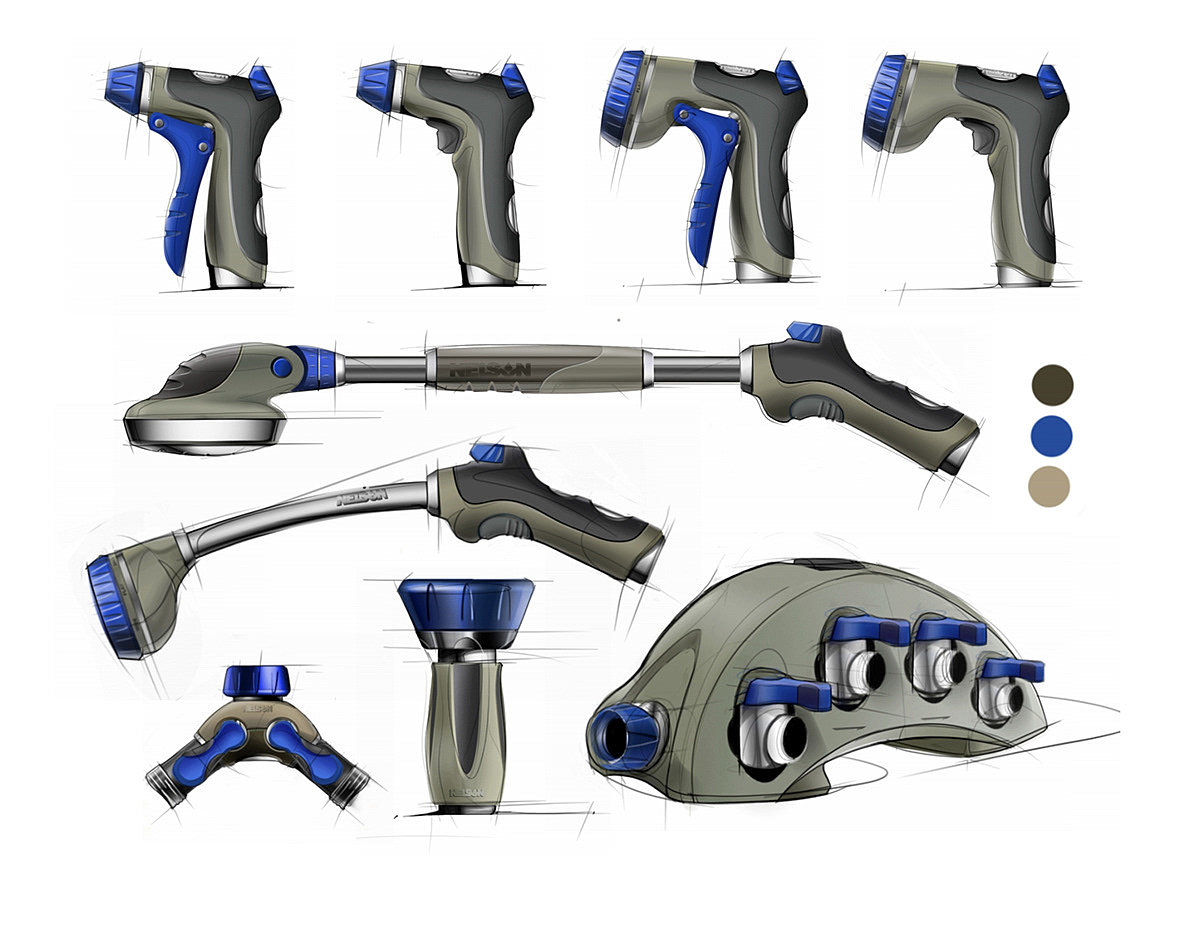 Hand drawn，Hose，injector，Nelson，