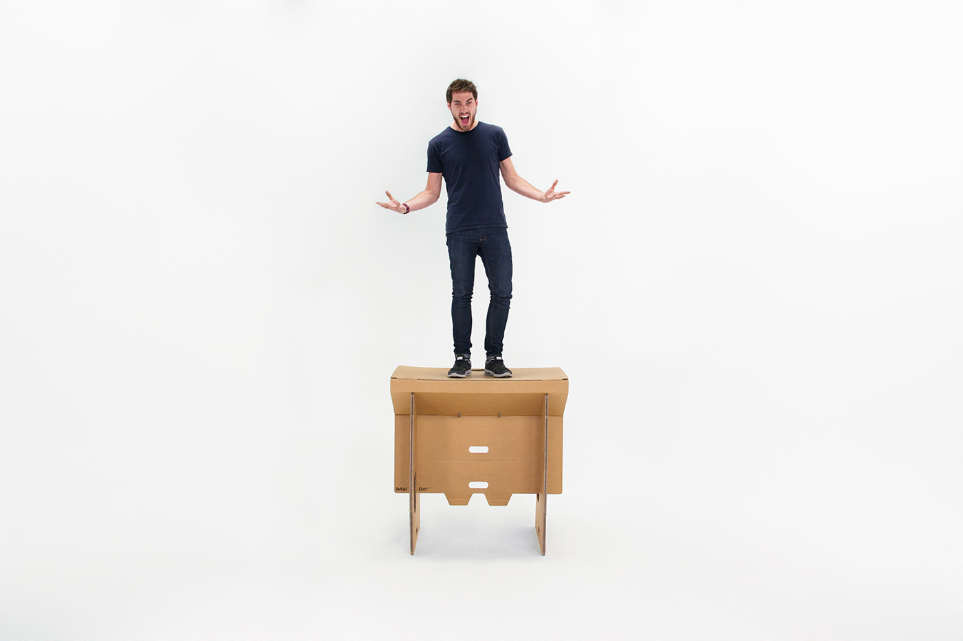 2014 red dot award，2014 best design，cardboard，desk，fold，Recyclable，