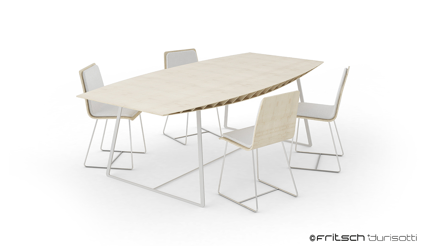 Turin，chair，bionics，streamline，woodiness，