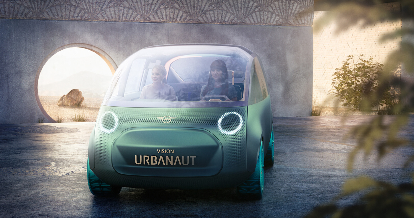 Automobile design，3D modeling，Model，urbanaut，BMW Mini，City Commuter ，Minimalist，