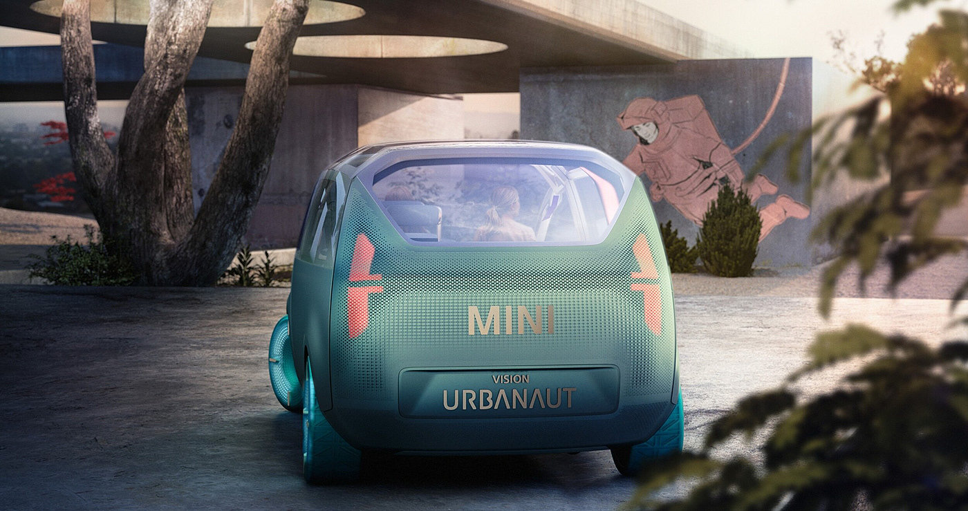 汽车设计，3d建模，模型，urbanaut，BMW Mini，城市通勤车，极简，