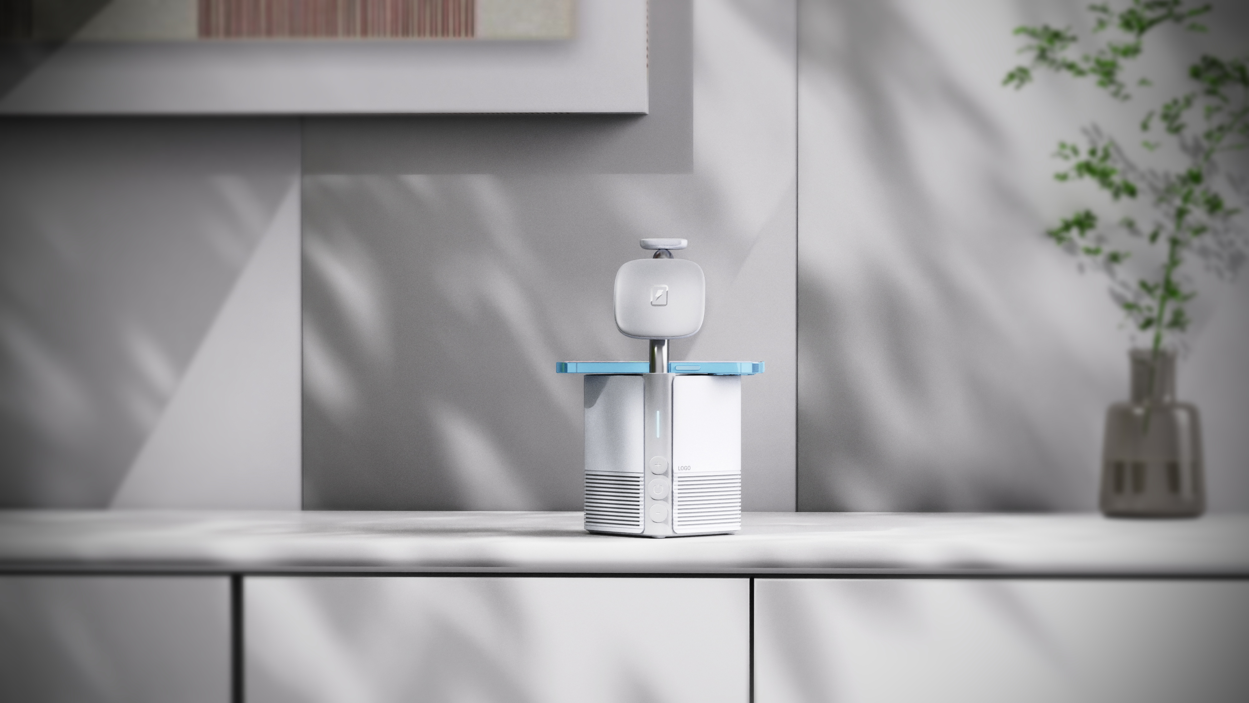 Wireless charging，loudspeaker box，Three in one，