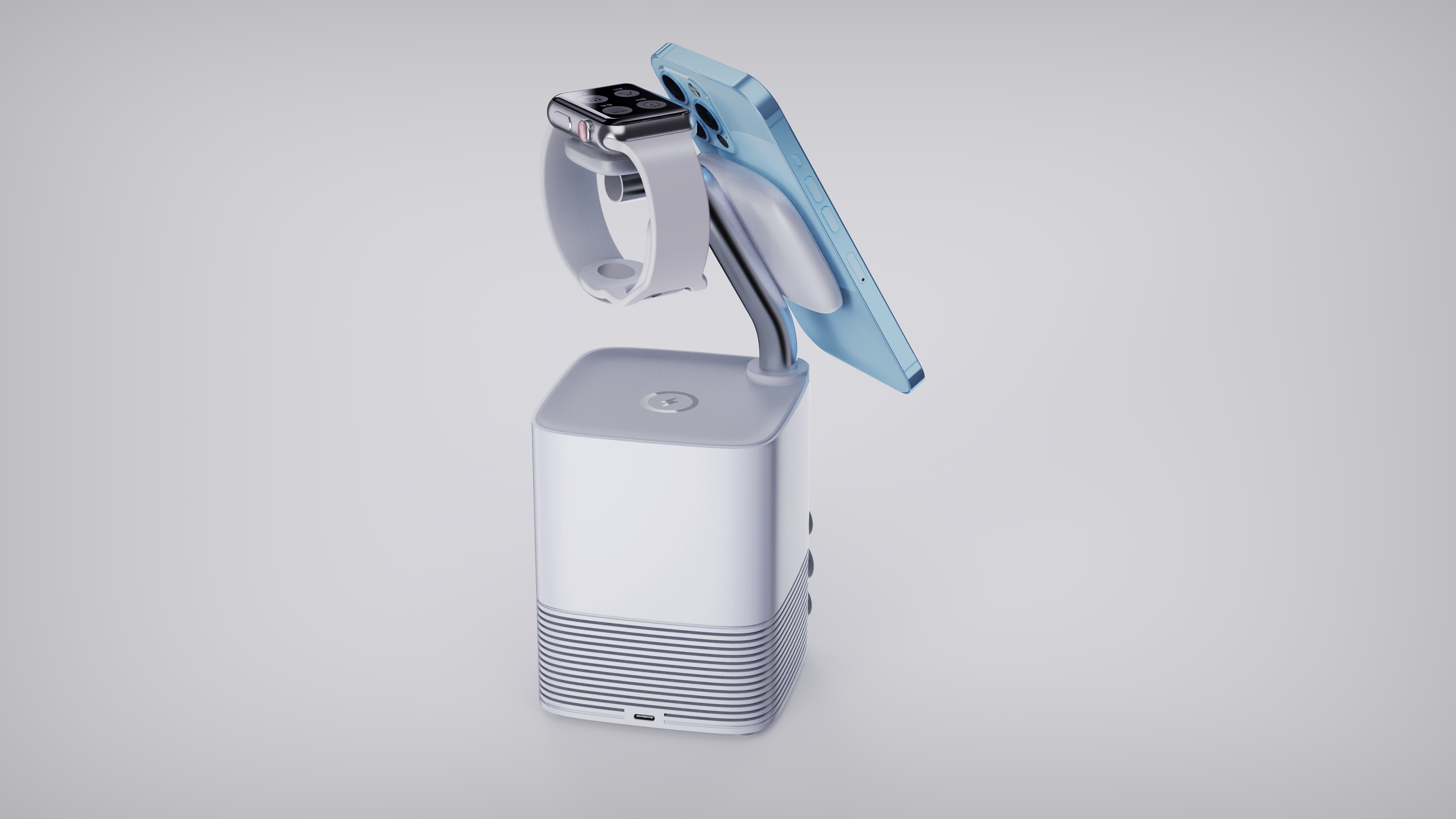 Wireless charging，loudspeaker box，Three in one，