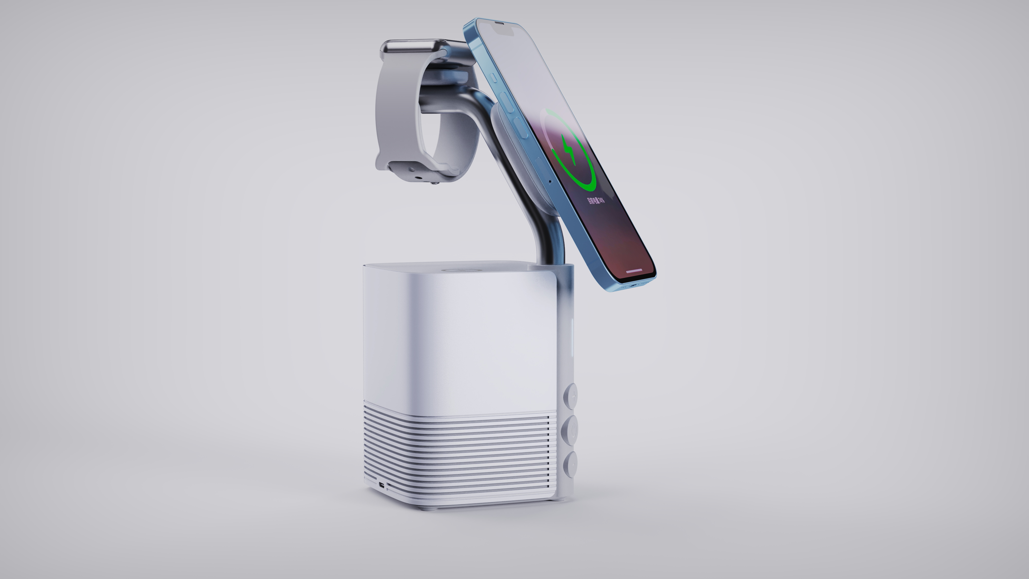 Wireless charging，loudspeaker box，Three in one，