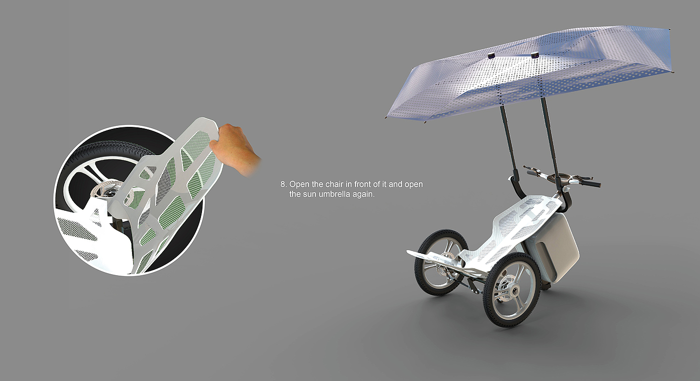 solar，Bicycle，Automatic design，Red dot award，