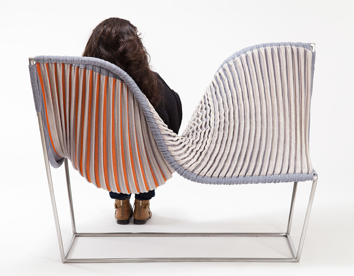 Stretch Lounge，椅子，产品设计，纺织，