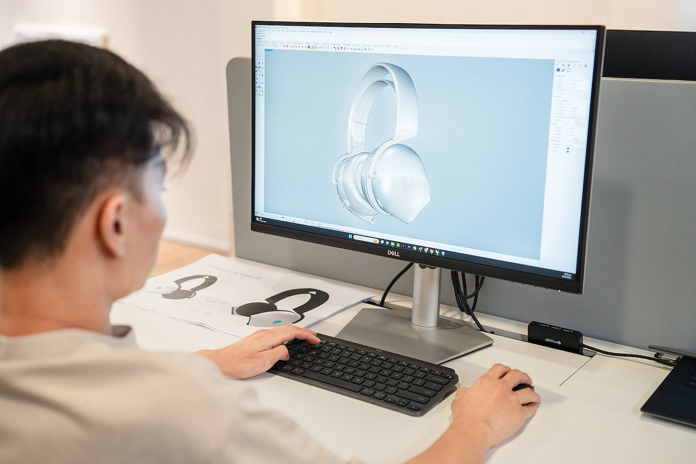 headset，industrial design，product design，ALIENWARE，Game headset，