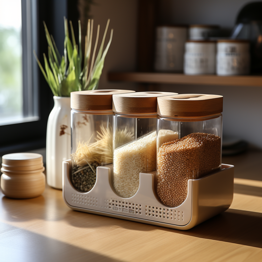 Rice storage box，Kitchen supplies，storage box，Kitchen storage，