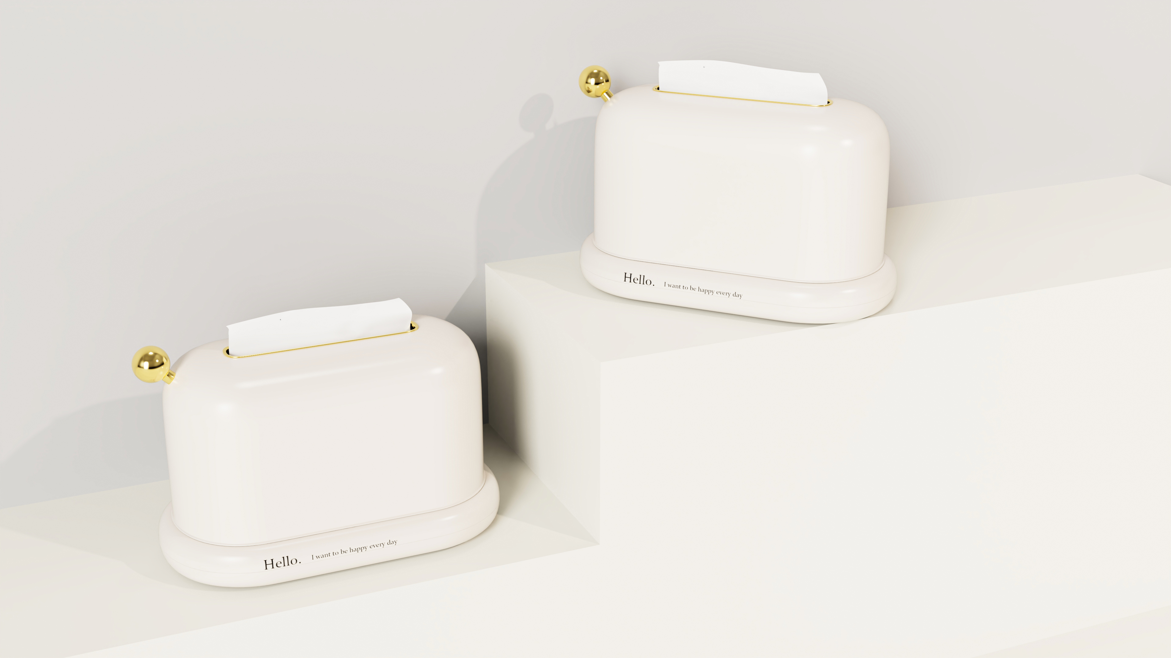 Cream style, tissue box, porch tray，