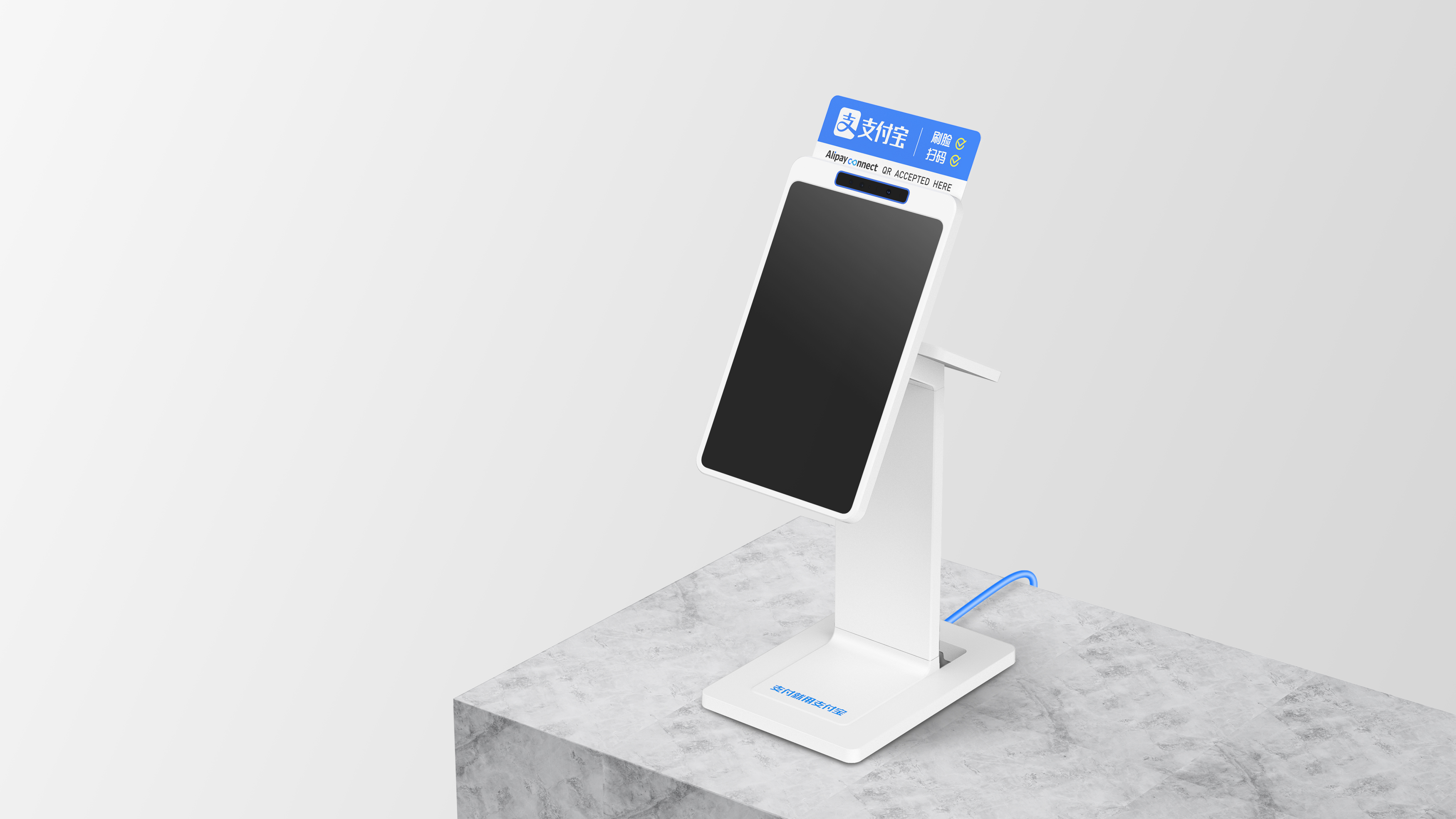 Brush face，payment，equipment，Large screen，