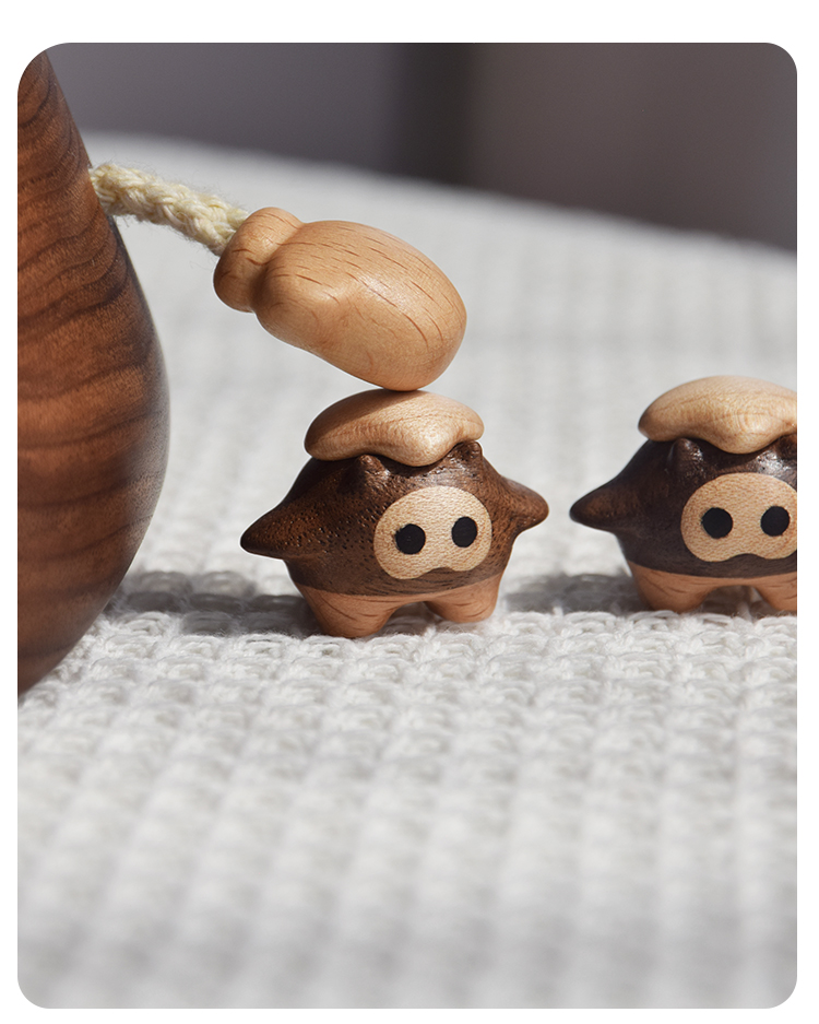 Original design，Changbai Mountain，Tianchi Monster，Solid wood handicrafts，lovely，Northeast Shenshan，storage box，