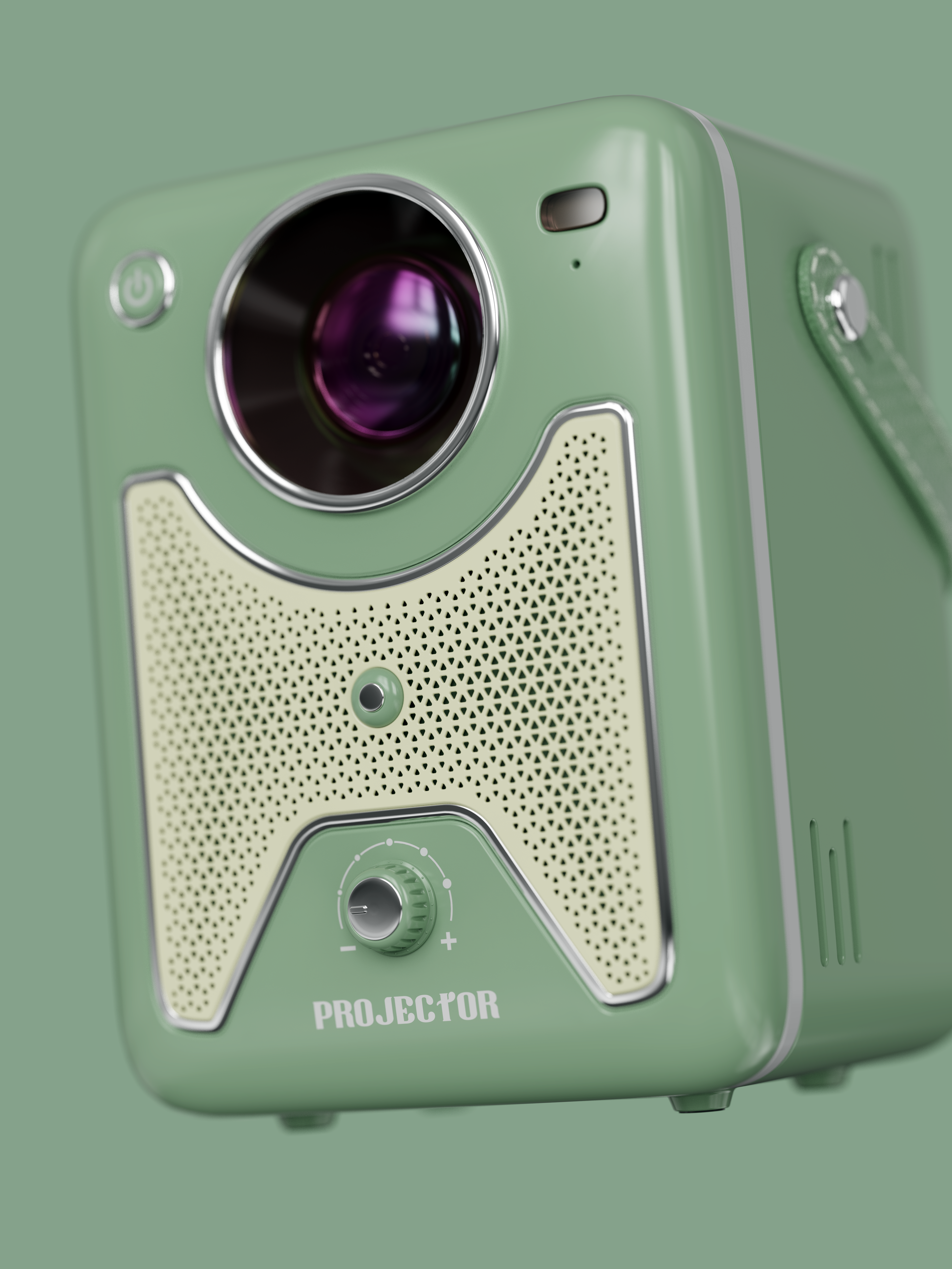 product design，Appearance design，Mini projector，Retro style，
