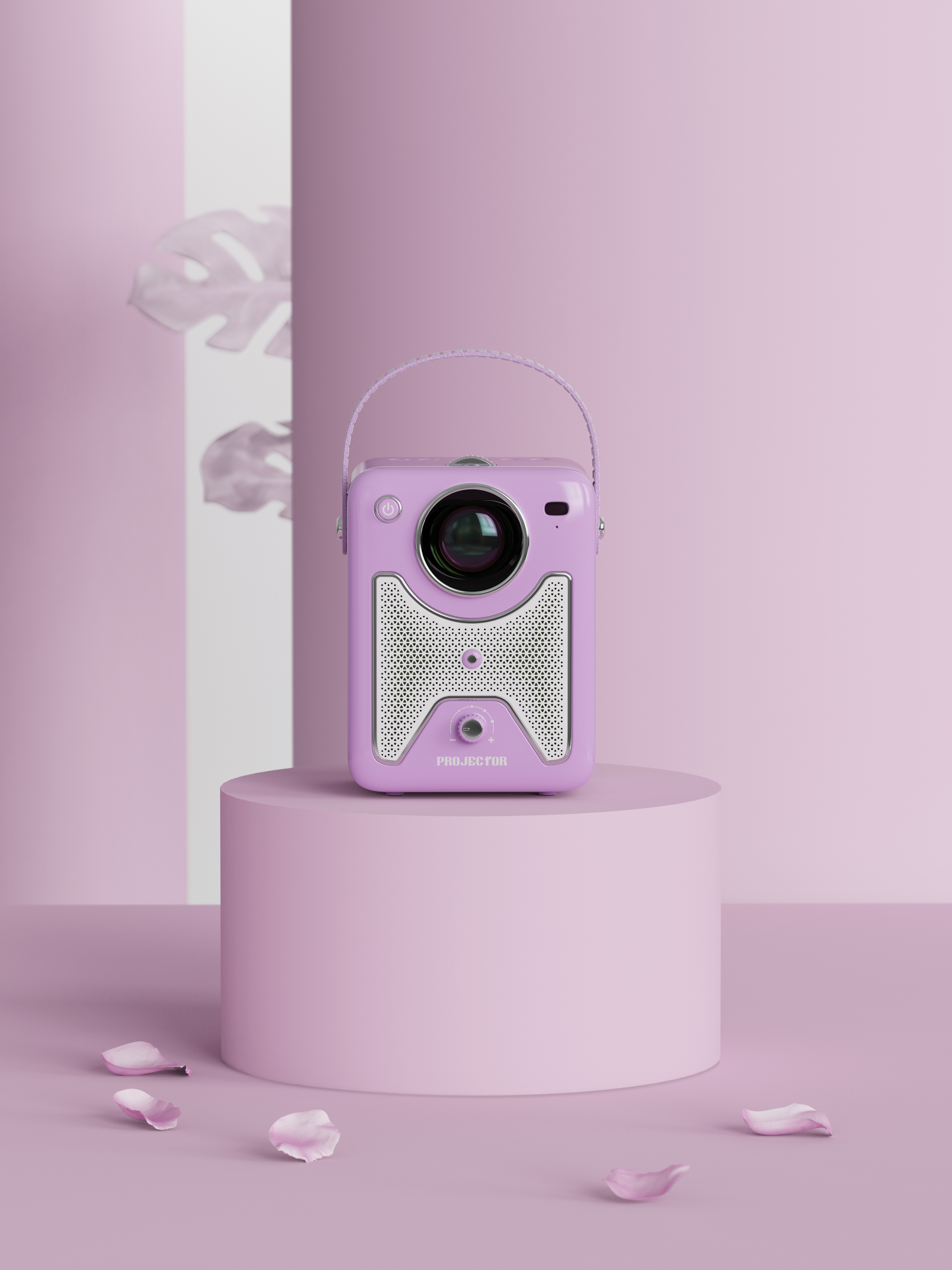 product design，Appearance design，Mini projector，Retro style，