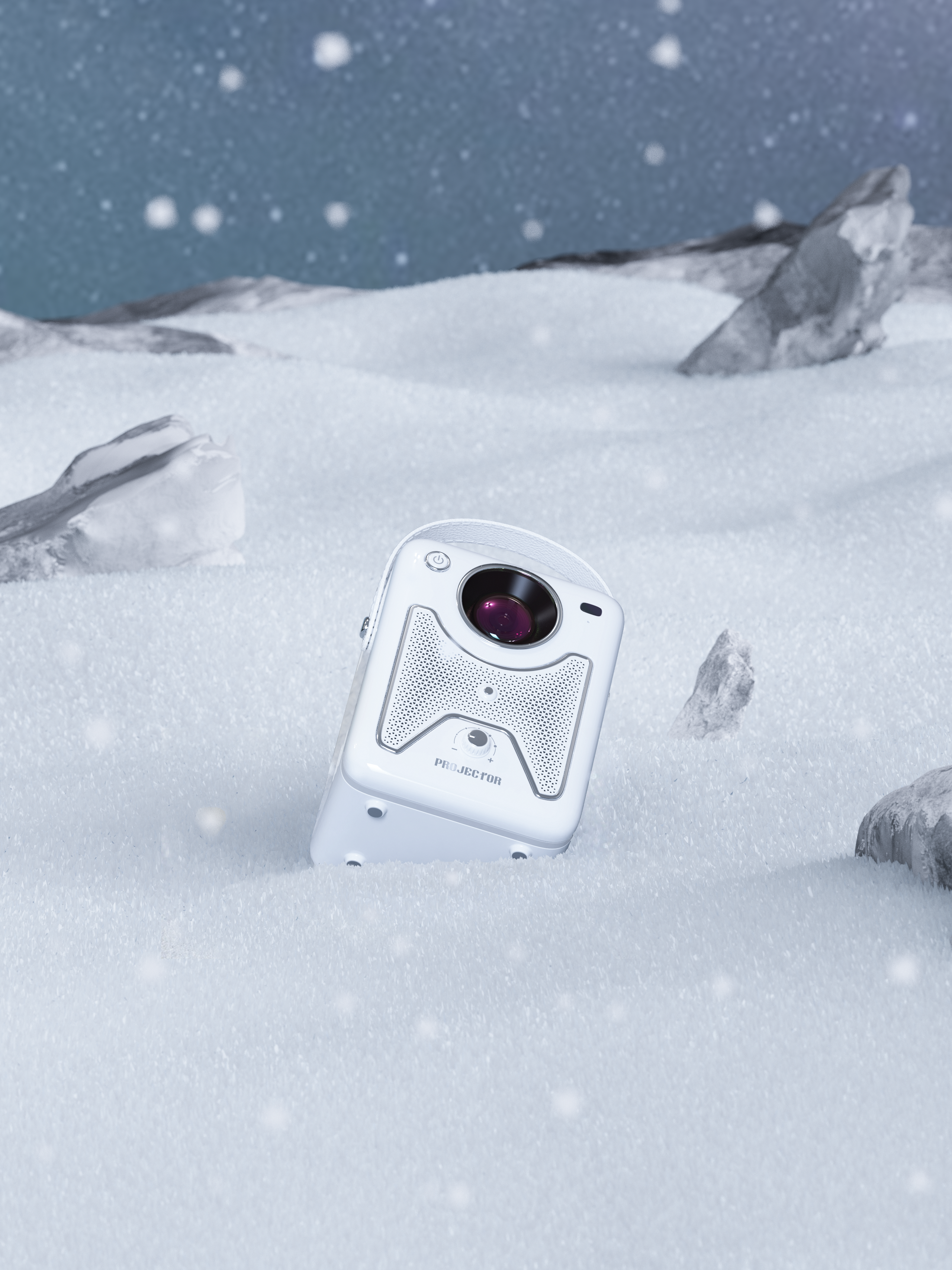 product design，Appearance design，Mini projector，Retro style，