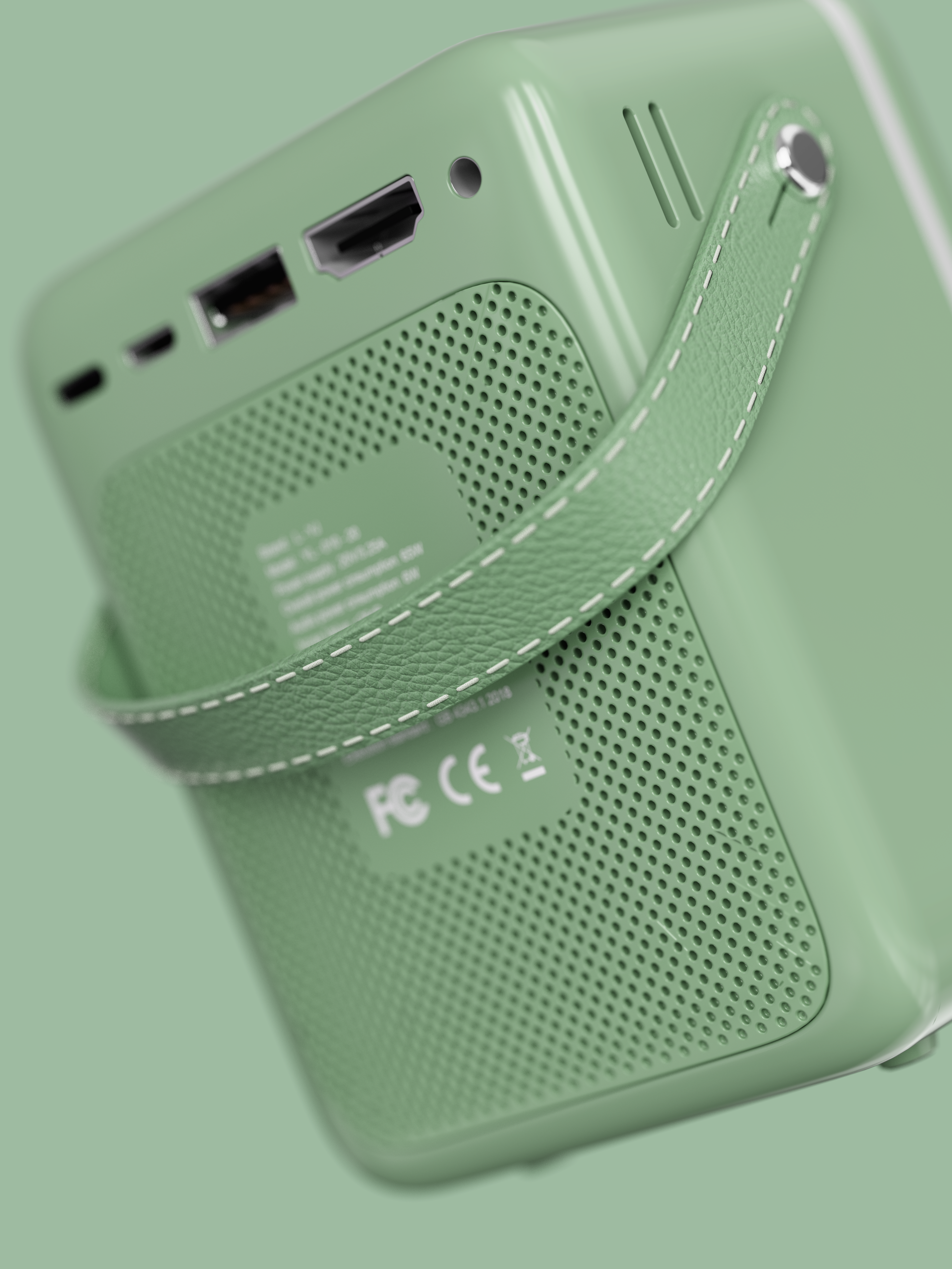 product design，Appearance design，Mini projector，Retro style，