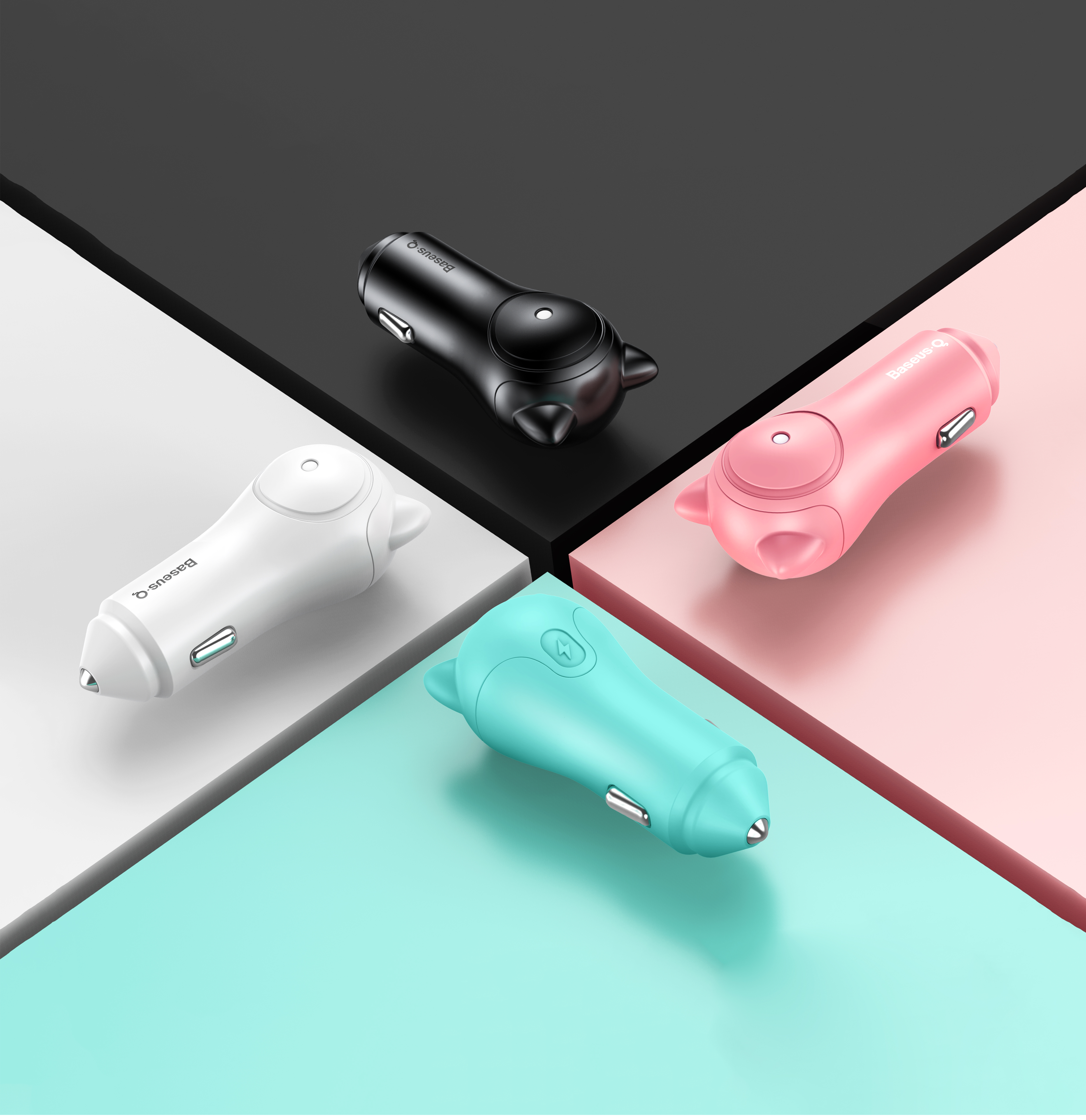 usb，Car charging，lovely，industrial design，