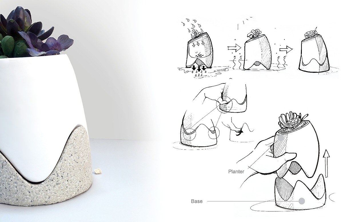JAGY，planter，sketch，ceramics，