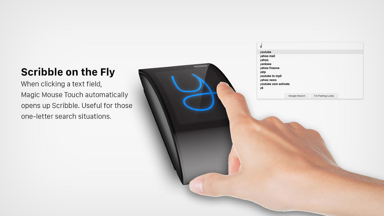 apple，Magic Mouse，curved touch screen，