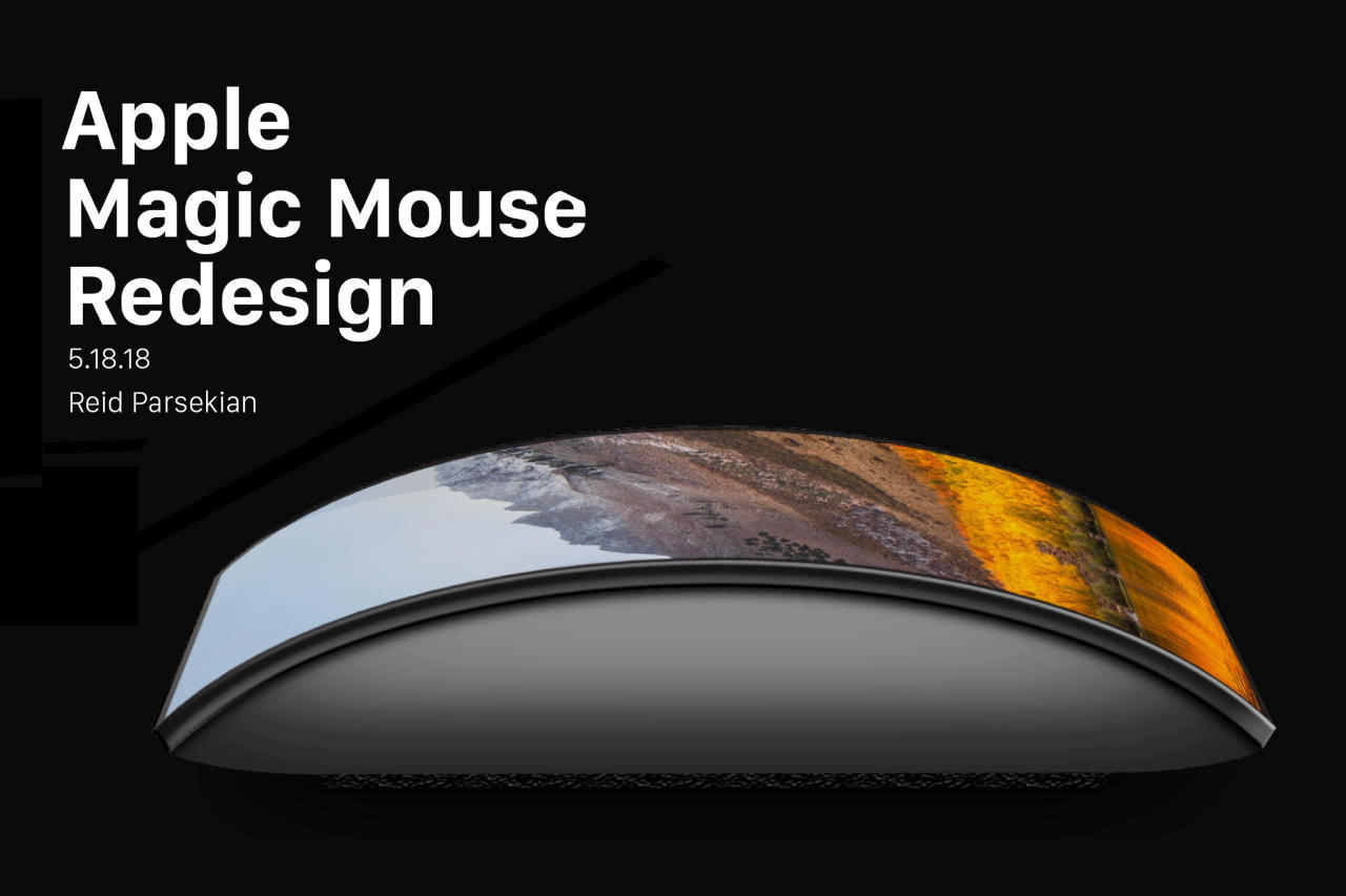 apple，Magic Mouse，curved touch screen，