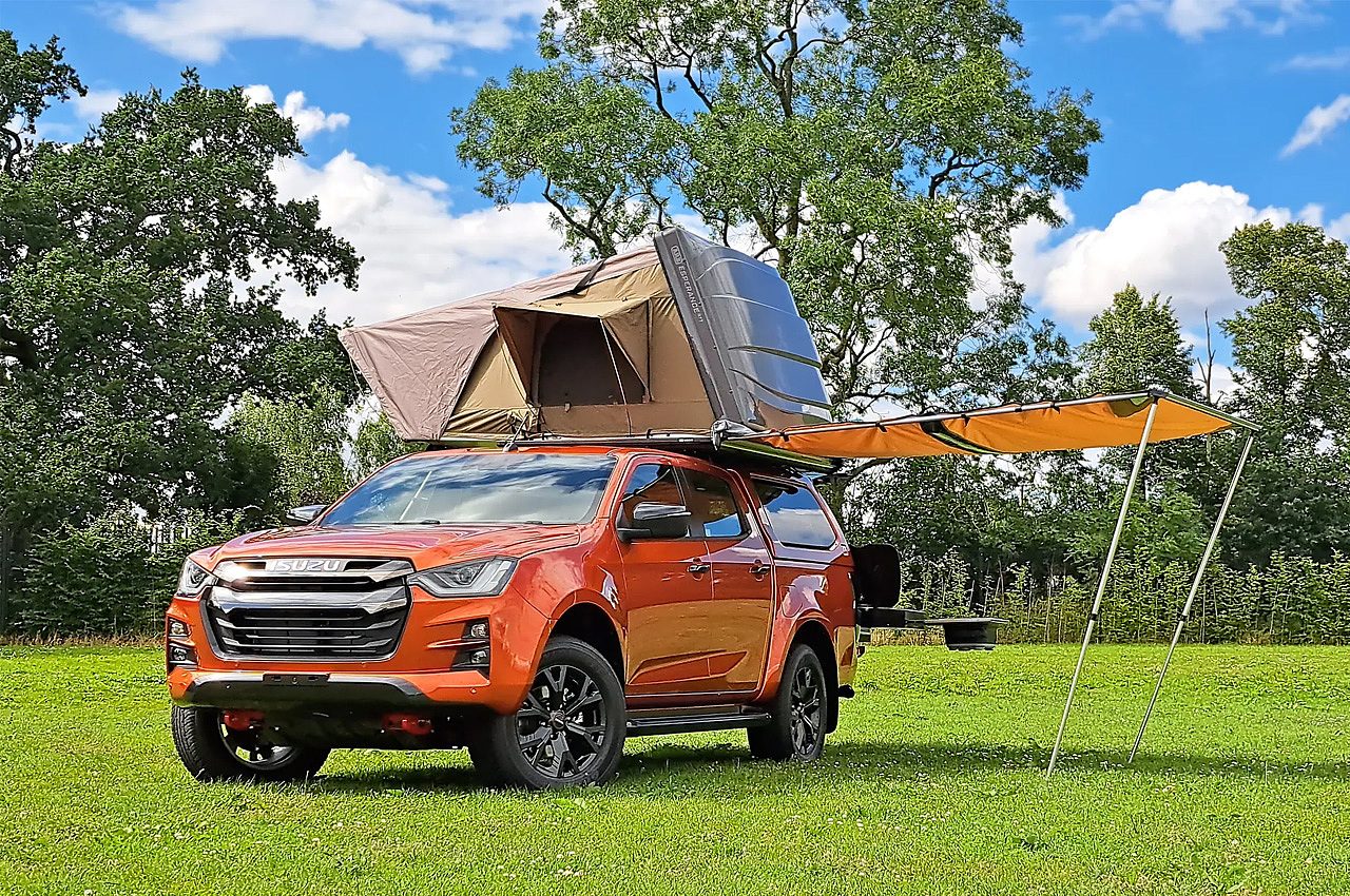 ISUZU D-MAX，露营车，车顶帐篷，