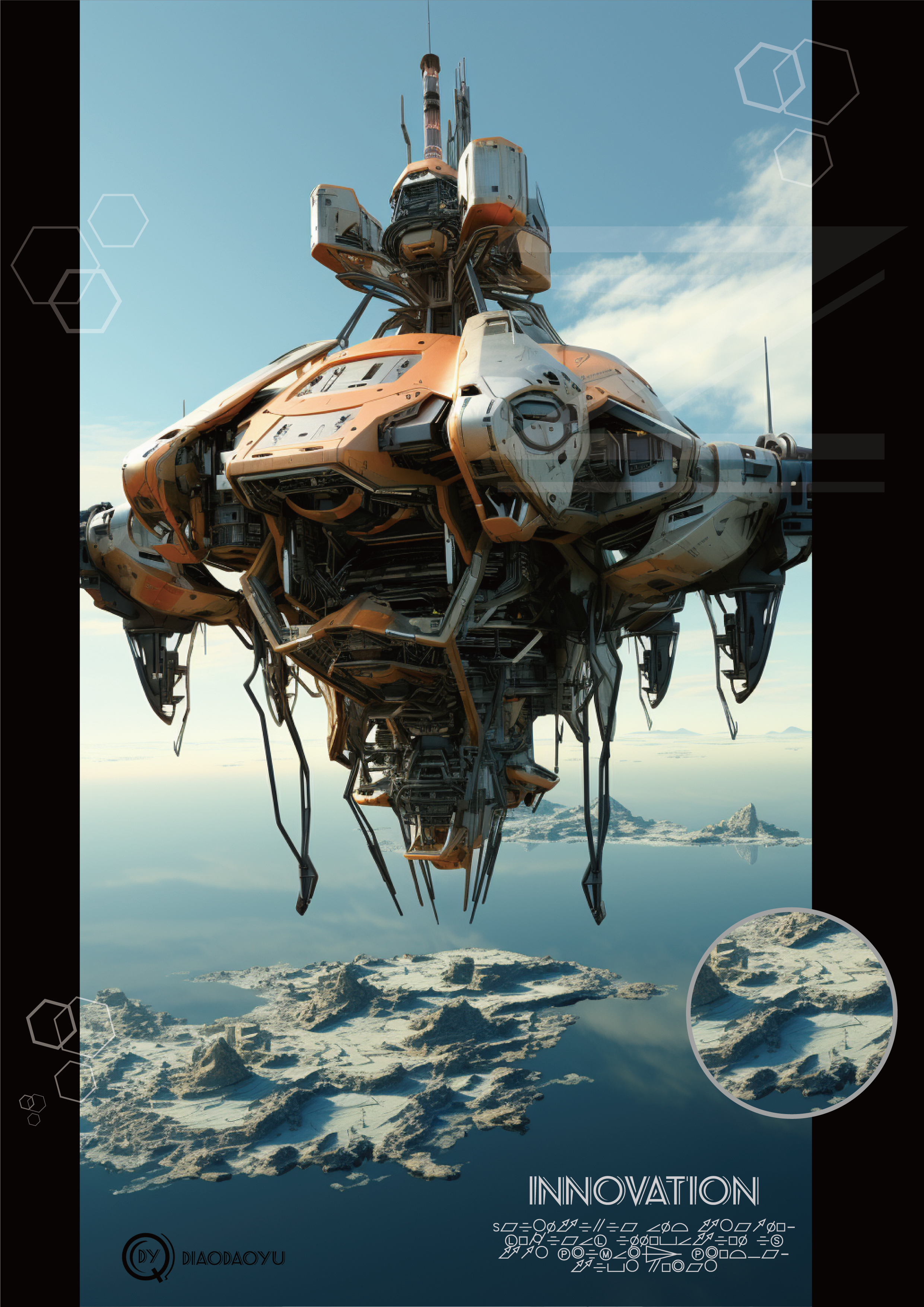 UAV，science fiction，ai，Design，Concept map，