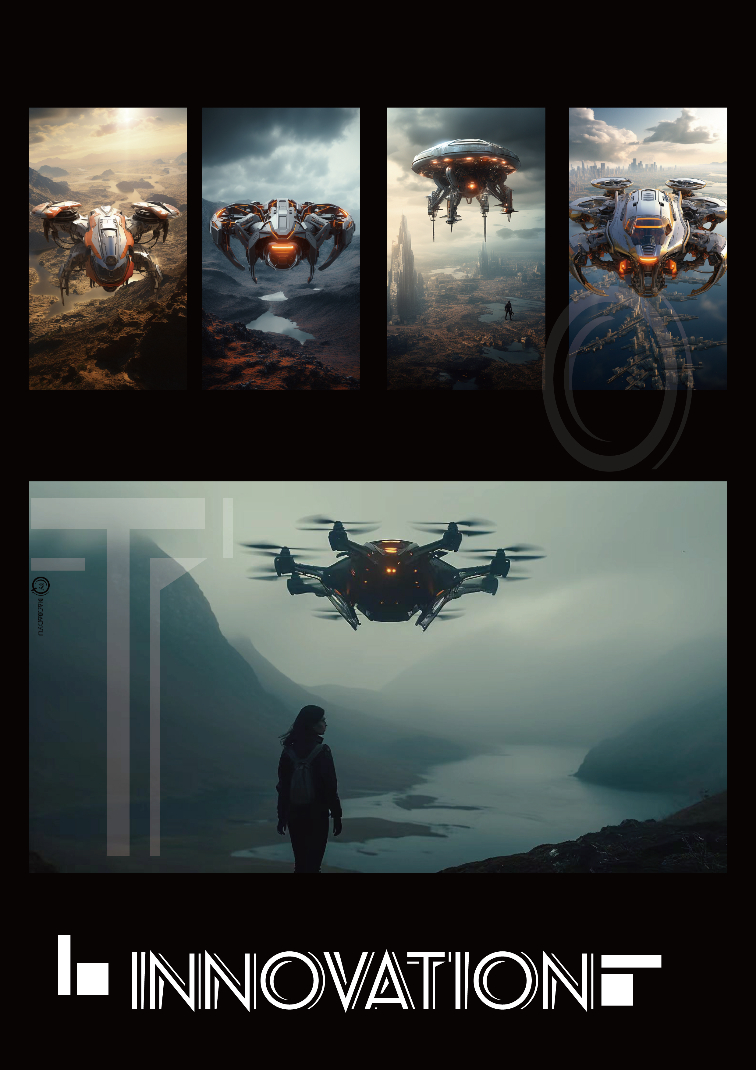 UAV，science fiction，ai，Design，Concept map，