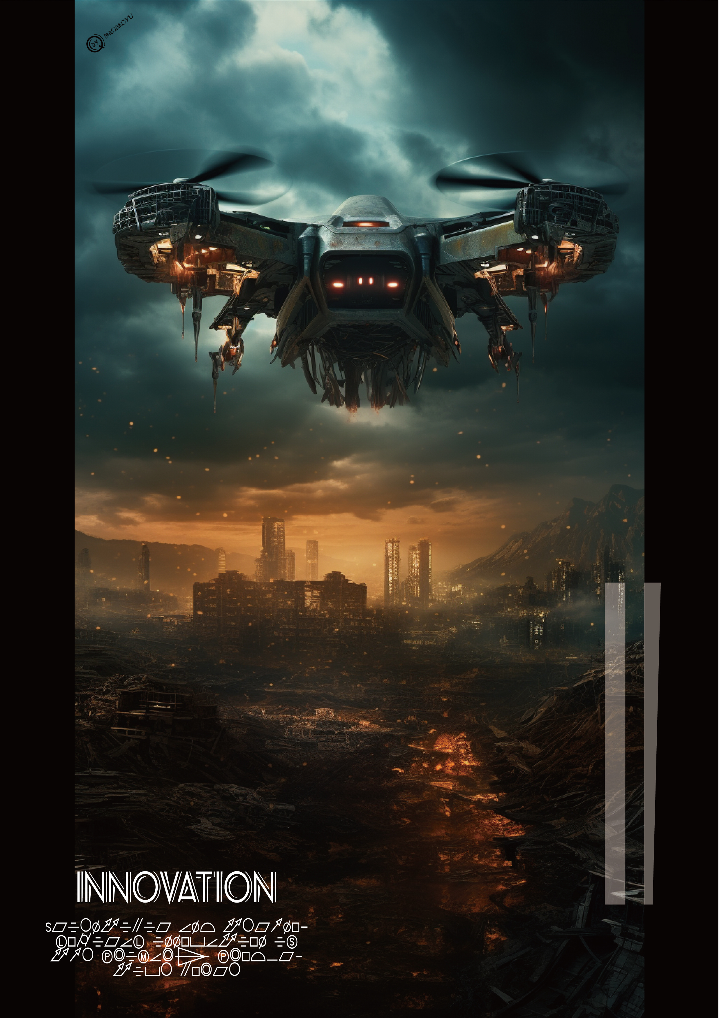 UAV，science fiction，ai，Design，Concept map，