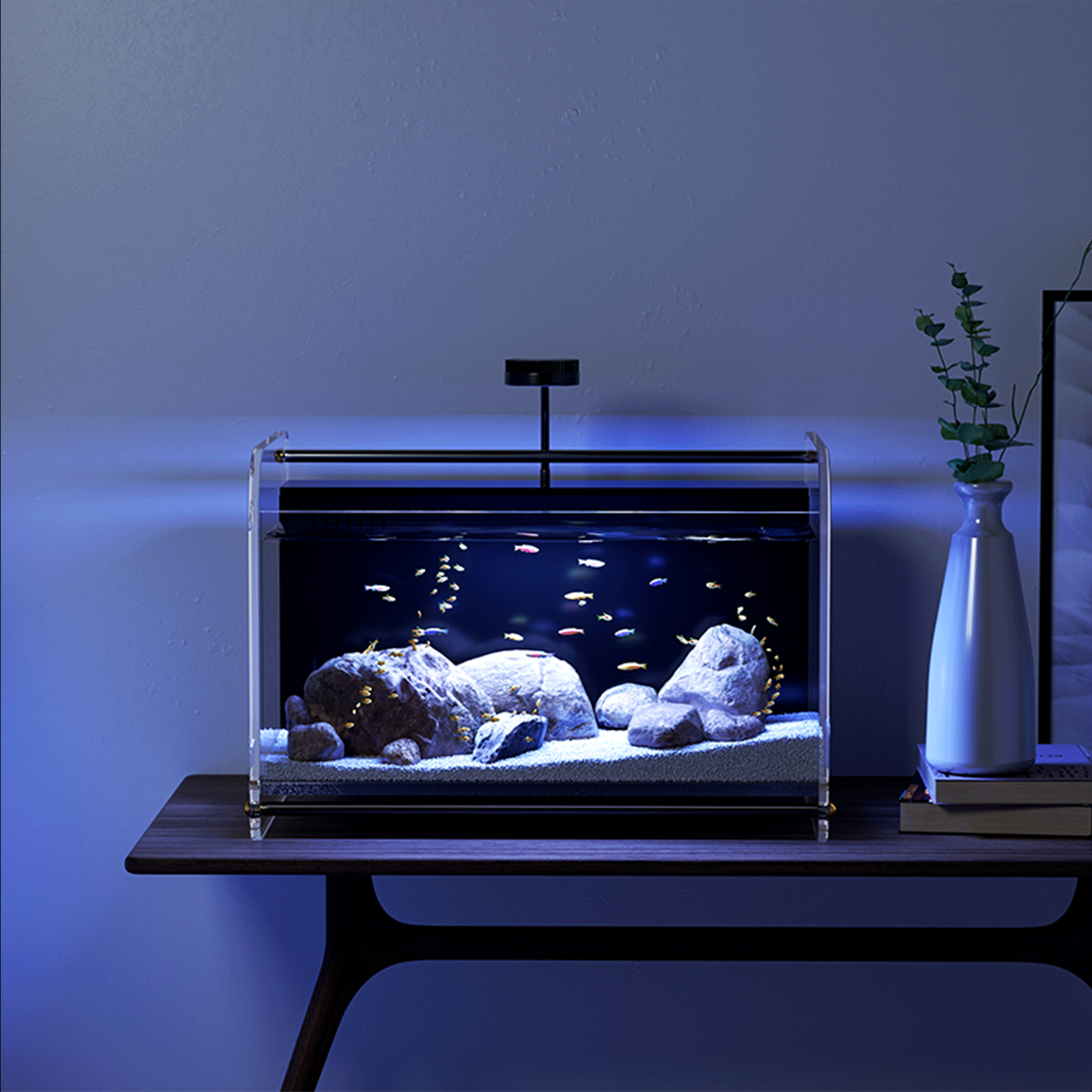 Light luxury style, creative fish tank, suspended fish tank, household goods，