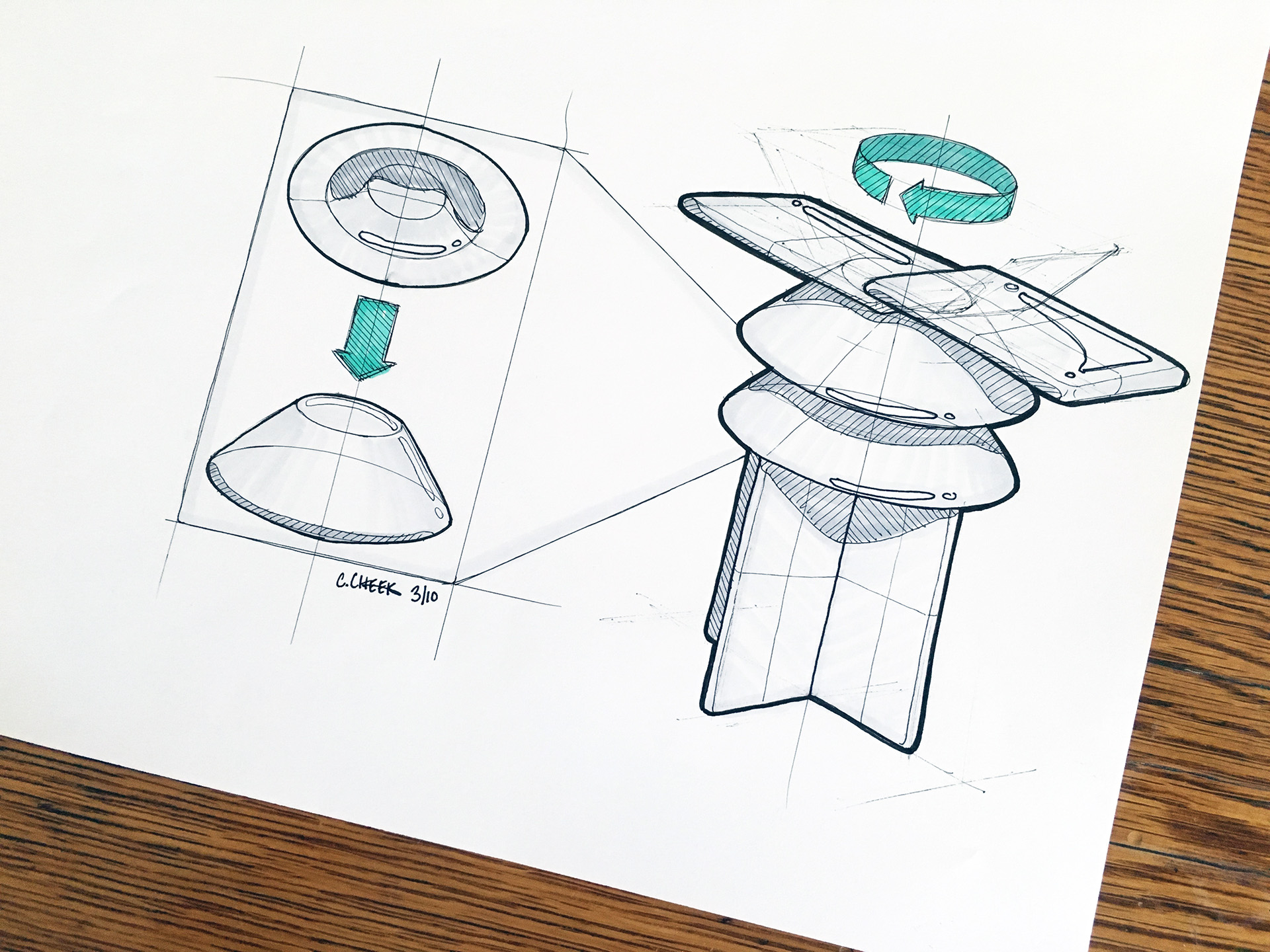 product design，sketch，marker pen，