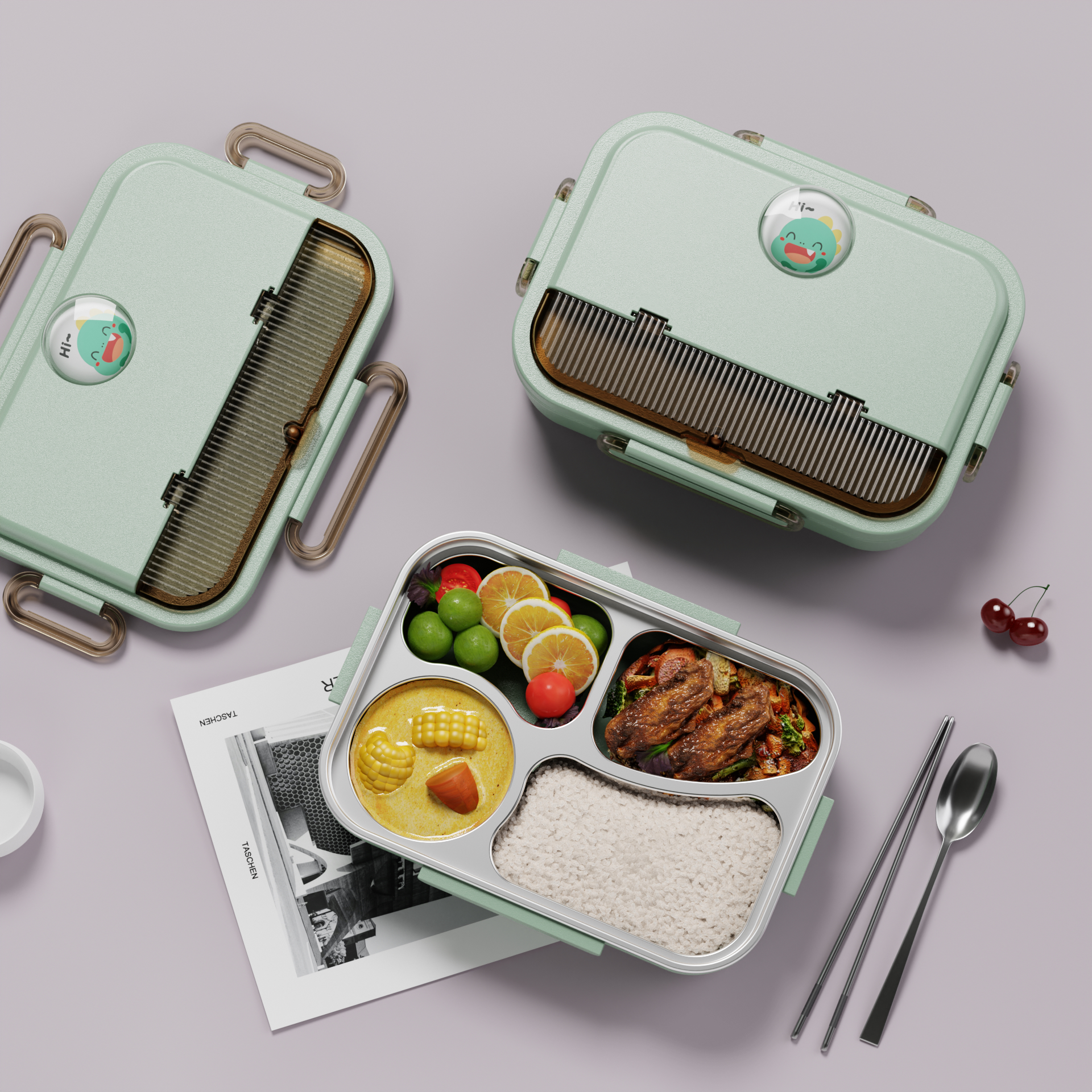 Student lunch box，Lunch box，Lunch box，Cartoon Lunch Box，