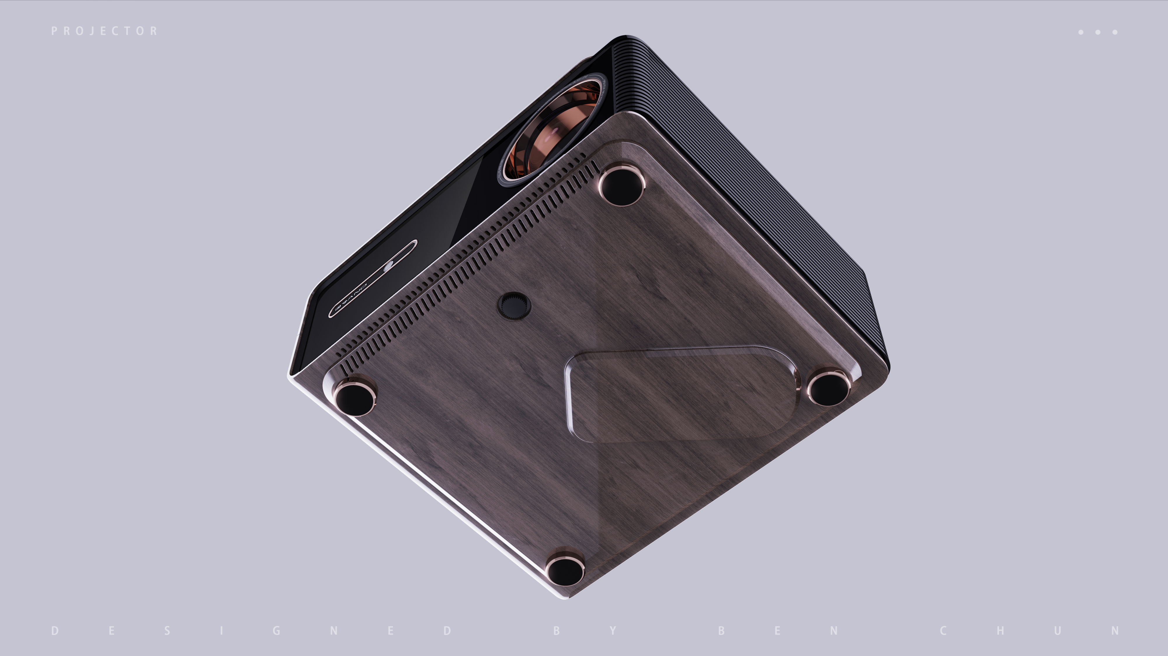 Projector, projector, retro, wood grain, sense of science and technology,，