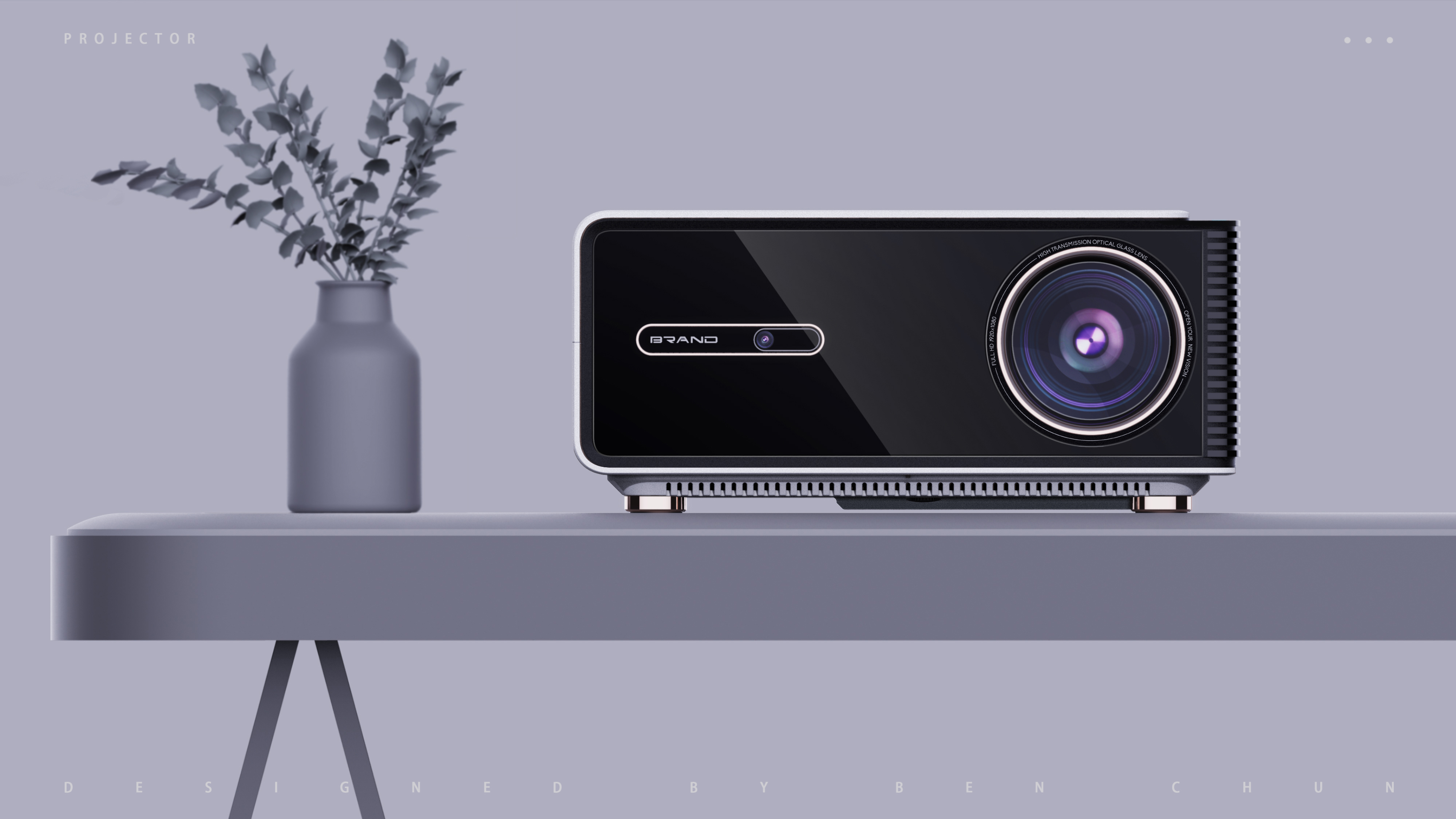 Projector, projector, retro, wood grain, sense of science and technology,，