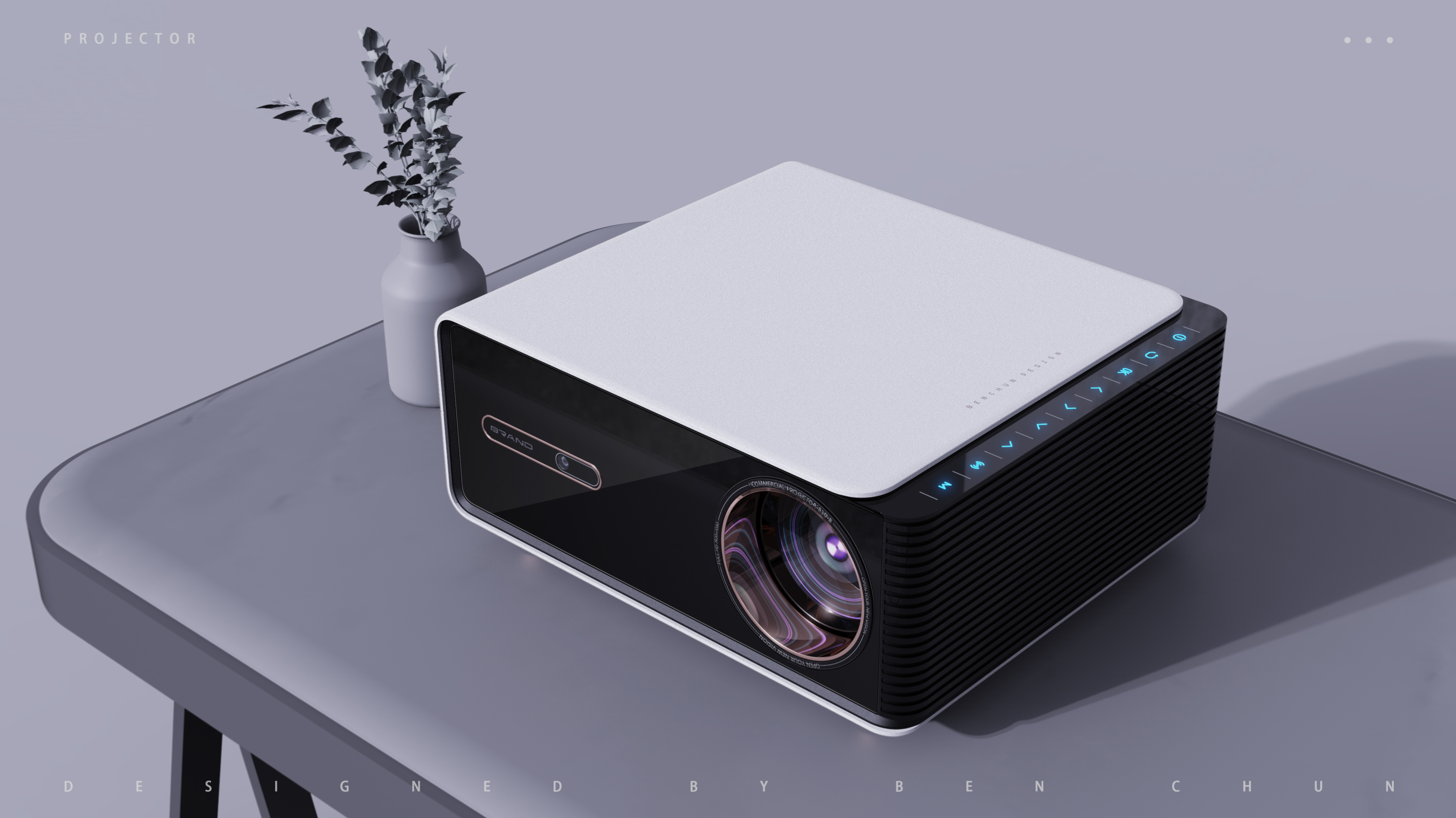 Projector, projector, retro, wood grain, sense of science and technology,，