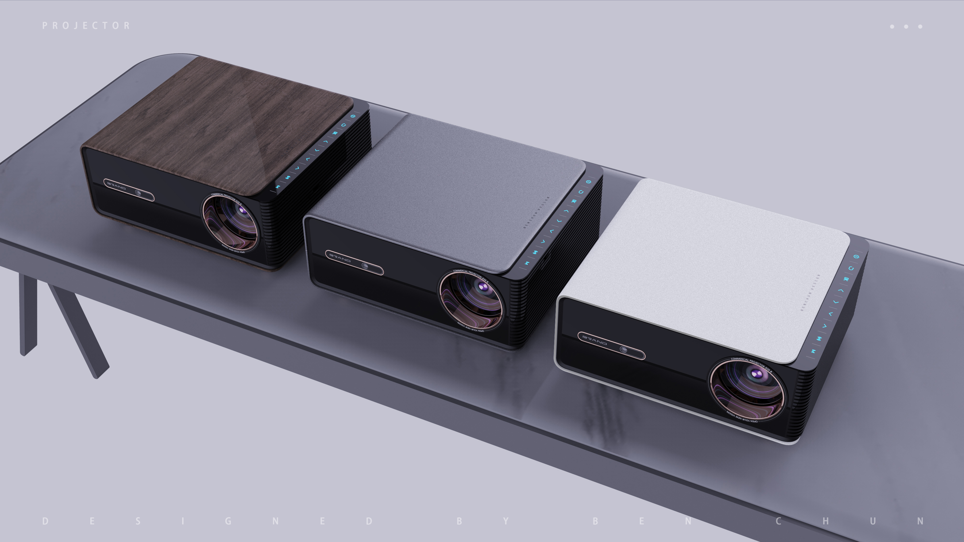 Projector, projector, retro, wood grain, sense of science and technology,，