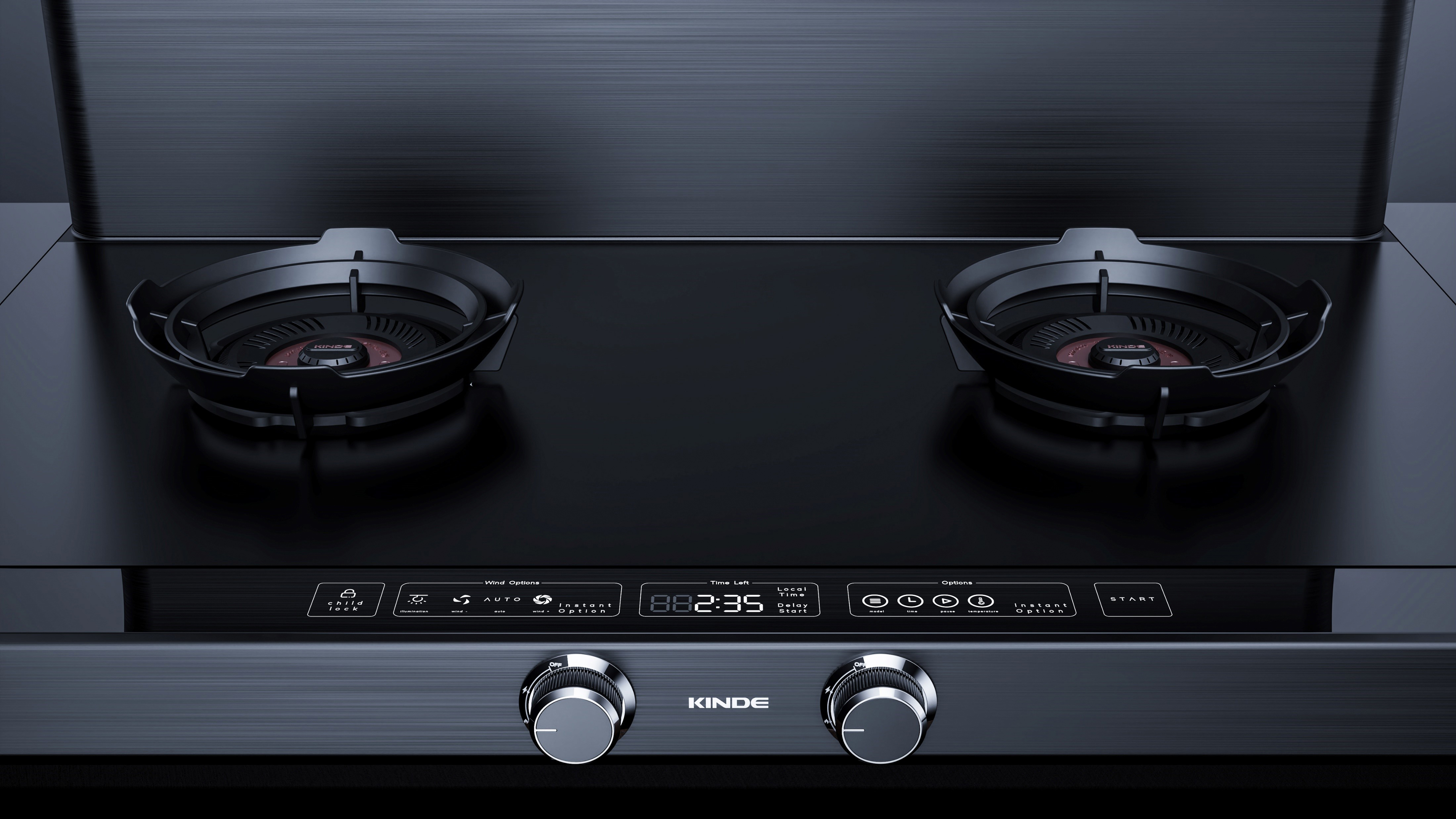 TOALL Convex and Concave Design，Integrated stove，