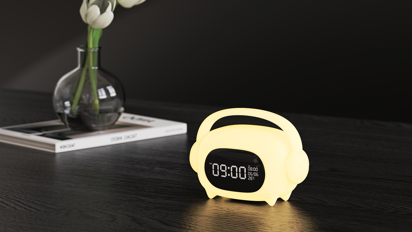 Silicone lamp，Clap lamp，Clock，Mother and baby，industrial design，