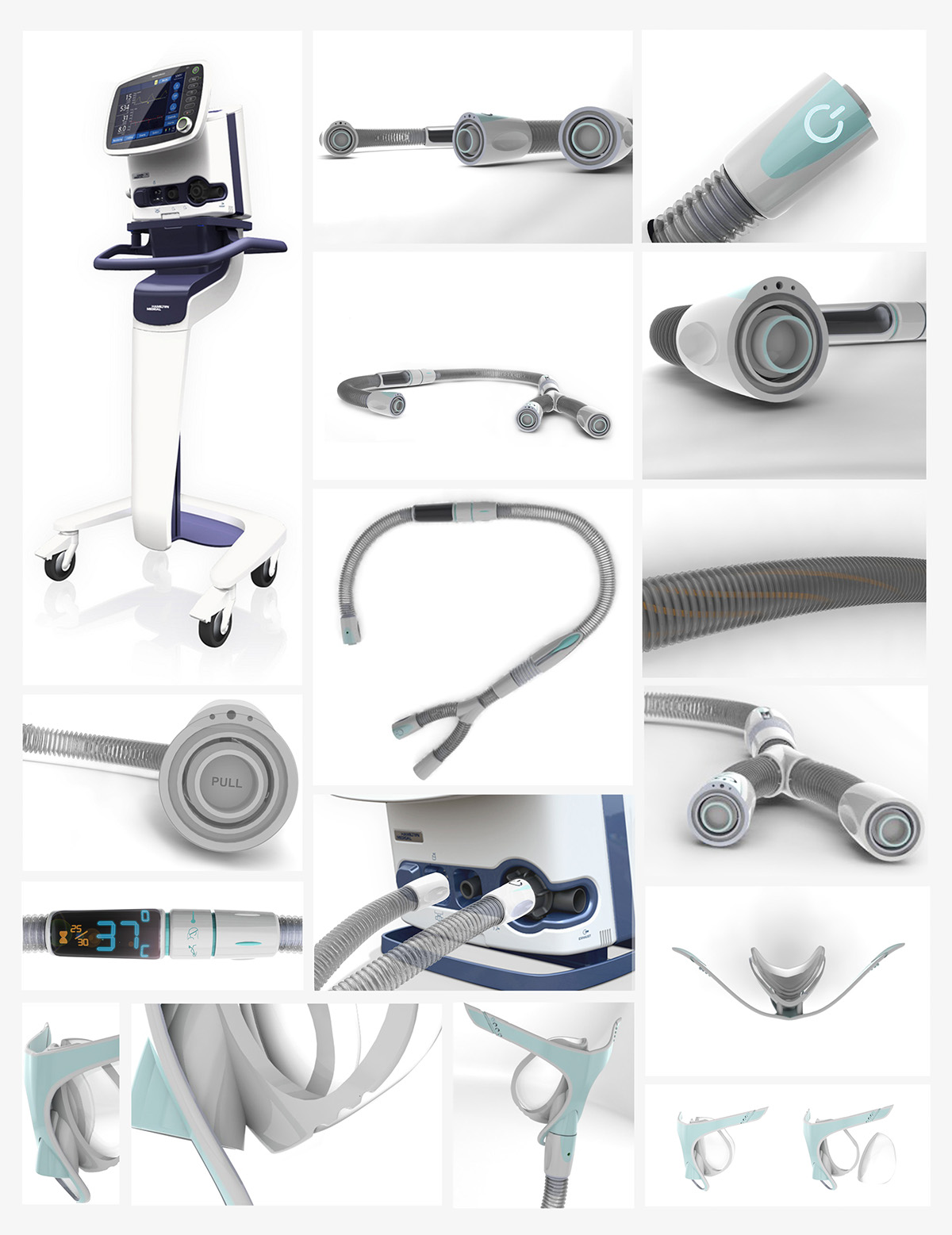 Humidification system，Breathing mask，light，Fisher & Space，Gold-in-Best，