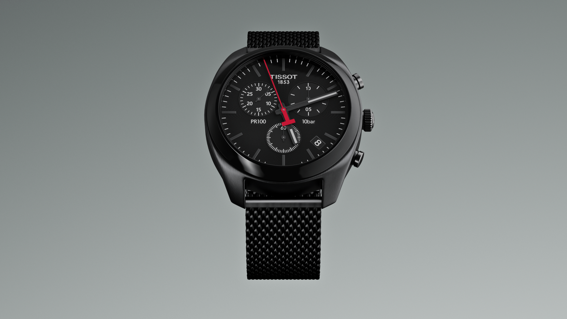 Tissot PR 100 Chronograph，Julio Redondo，product design，conceptual design，Cinema 4D R23，