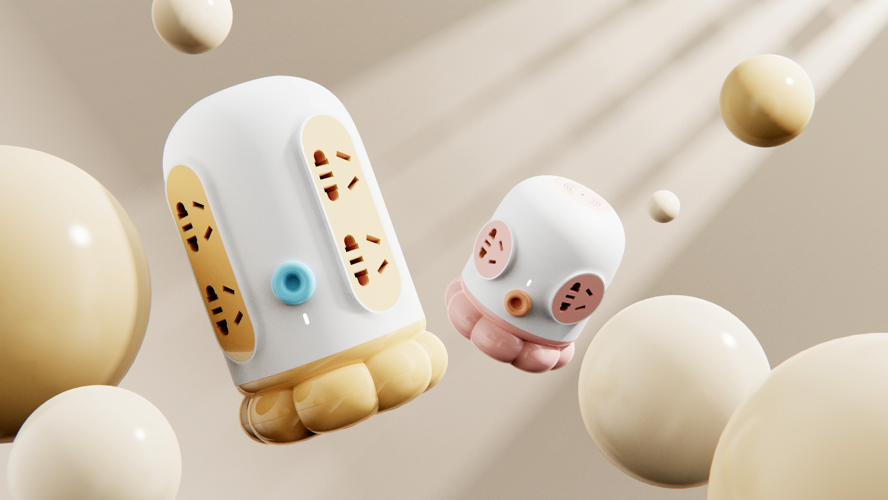 Creative socket, octopus socket, interesting design, product design，