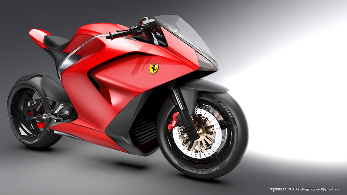 法拉利超级跑车摩托车设计